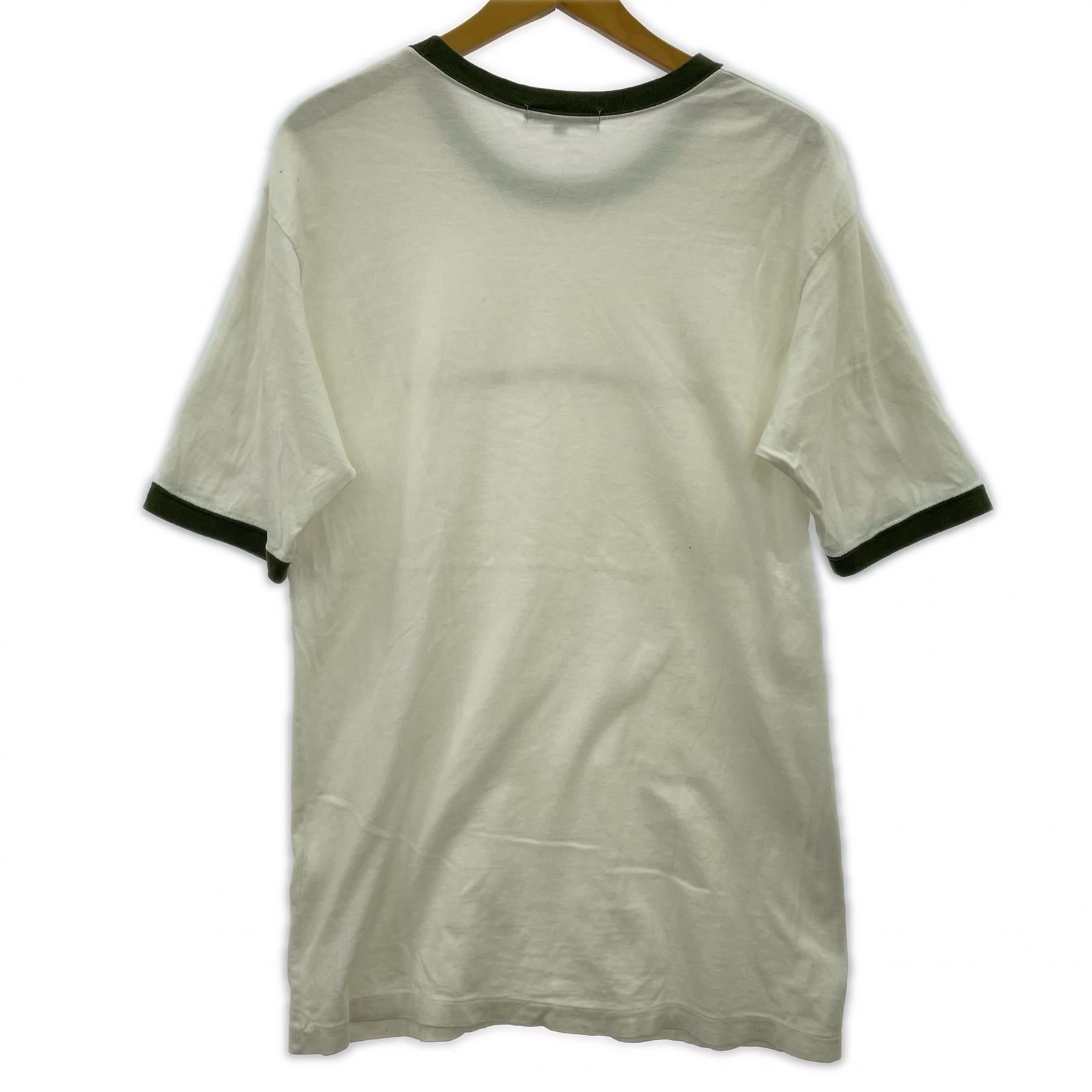 半袖Tシャツ 95SS UNDERCOVER NO TITLE期 プリント リンガーTee L オリーブ×ホワイト L ホワイト