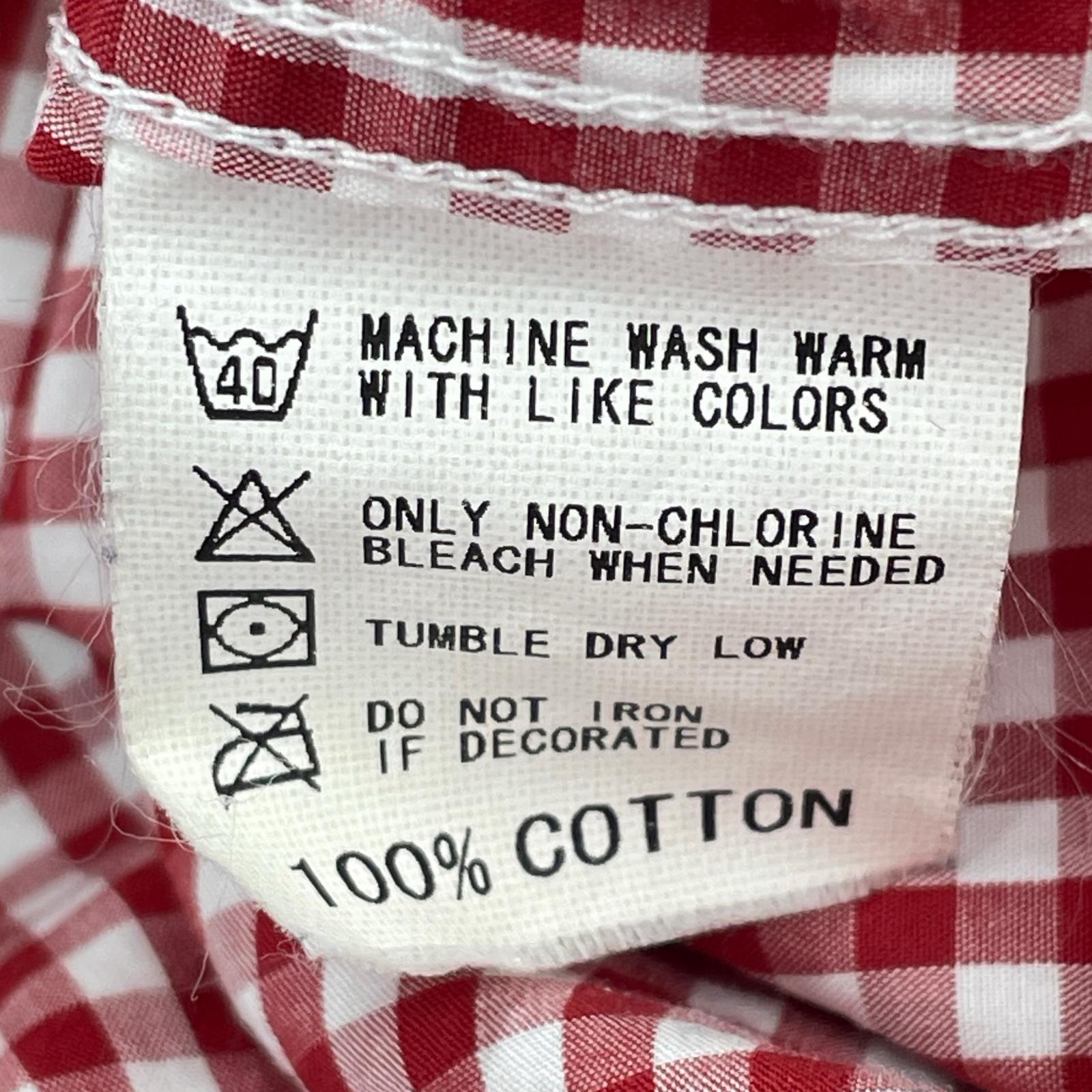 長袖シャツ GOODENOUGH ギンガムチェックシャツ 赤系