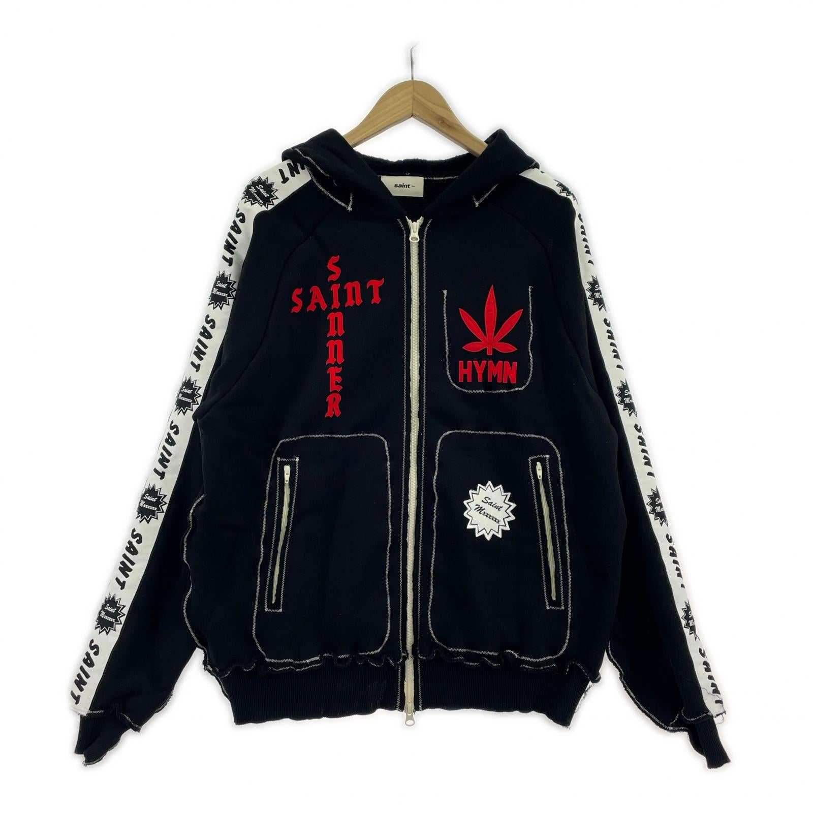 パーカー FW25 8th SAINT Mxxxxxxx×A LOVE MOVEMENT L ブラック