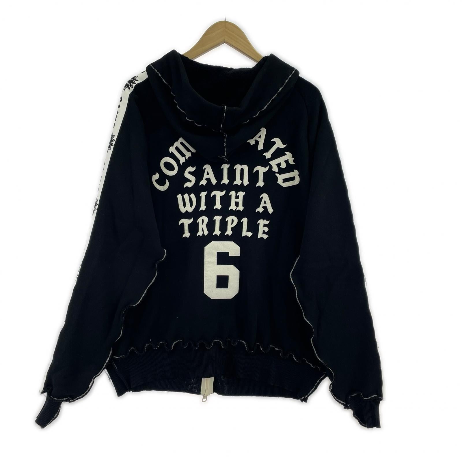 パーカー FW25 8th SAINT Mxxxxxxx×A LOVE MOVEMENT L ブラック