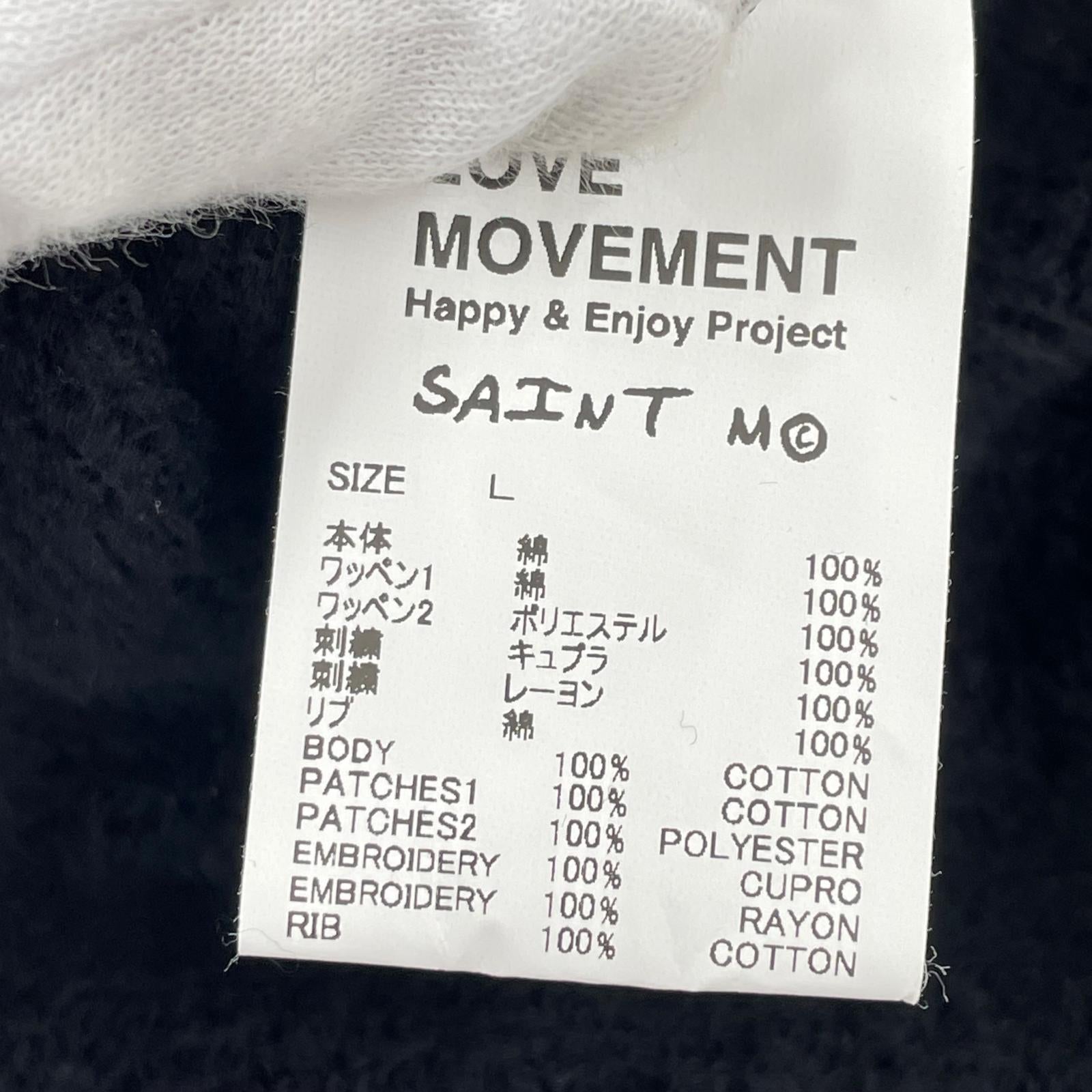 パーカー FW25 8th SAINT Mxxxxxxx×A LOVE MOVEMENT L ブラック