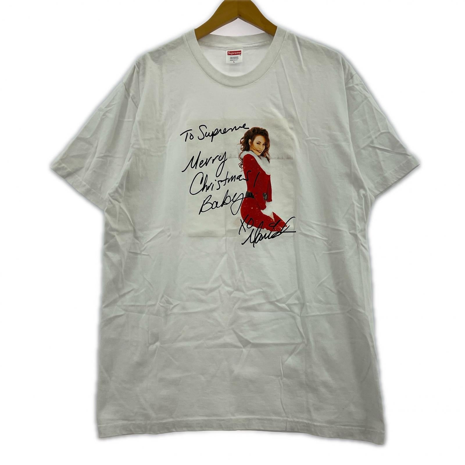 半袖Tシャツ Supreme プリントTシャツ WH ※シミ L ホワイト