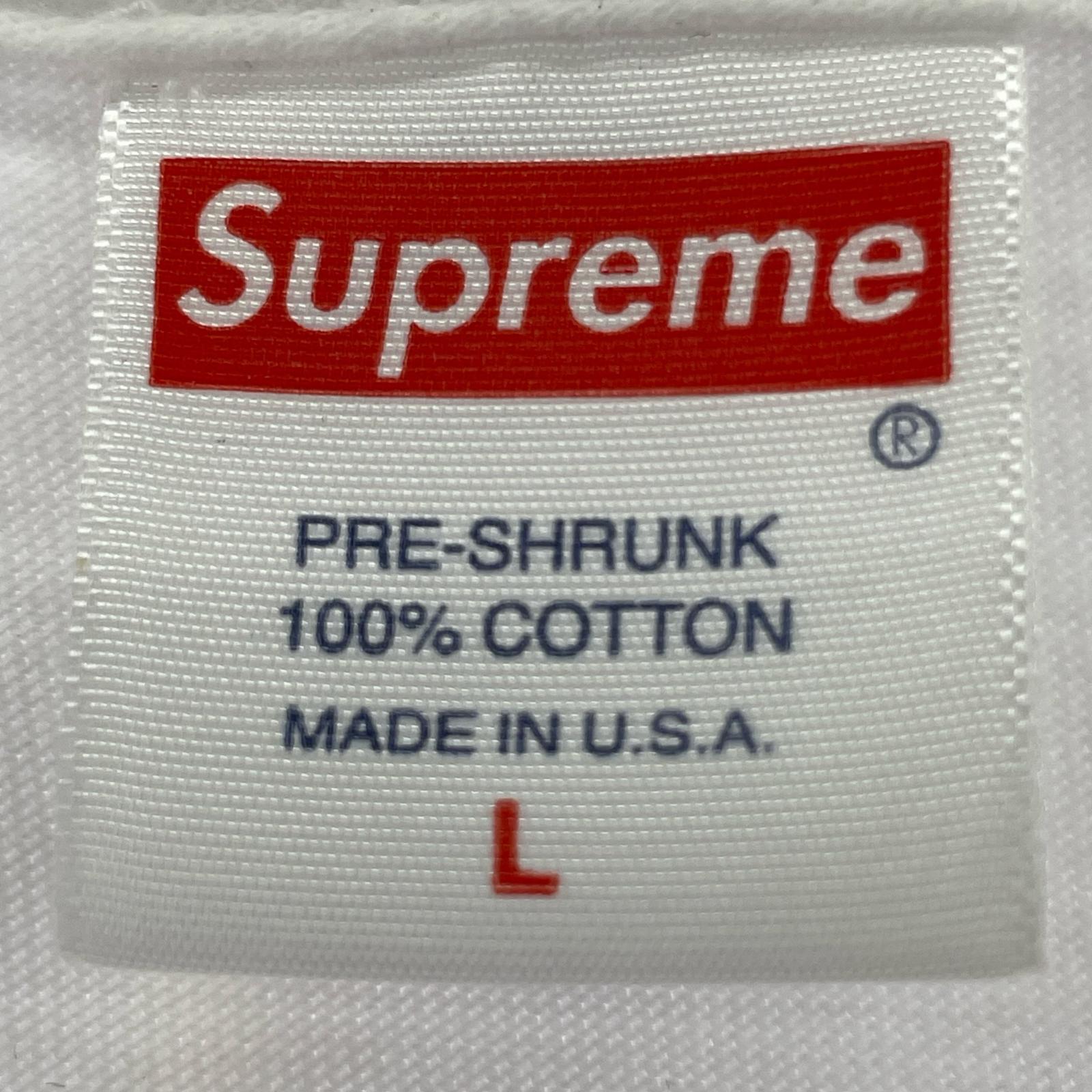 半袖Tシャツ Supreme プリントTシャツ WH ※シミ L ホワイト