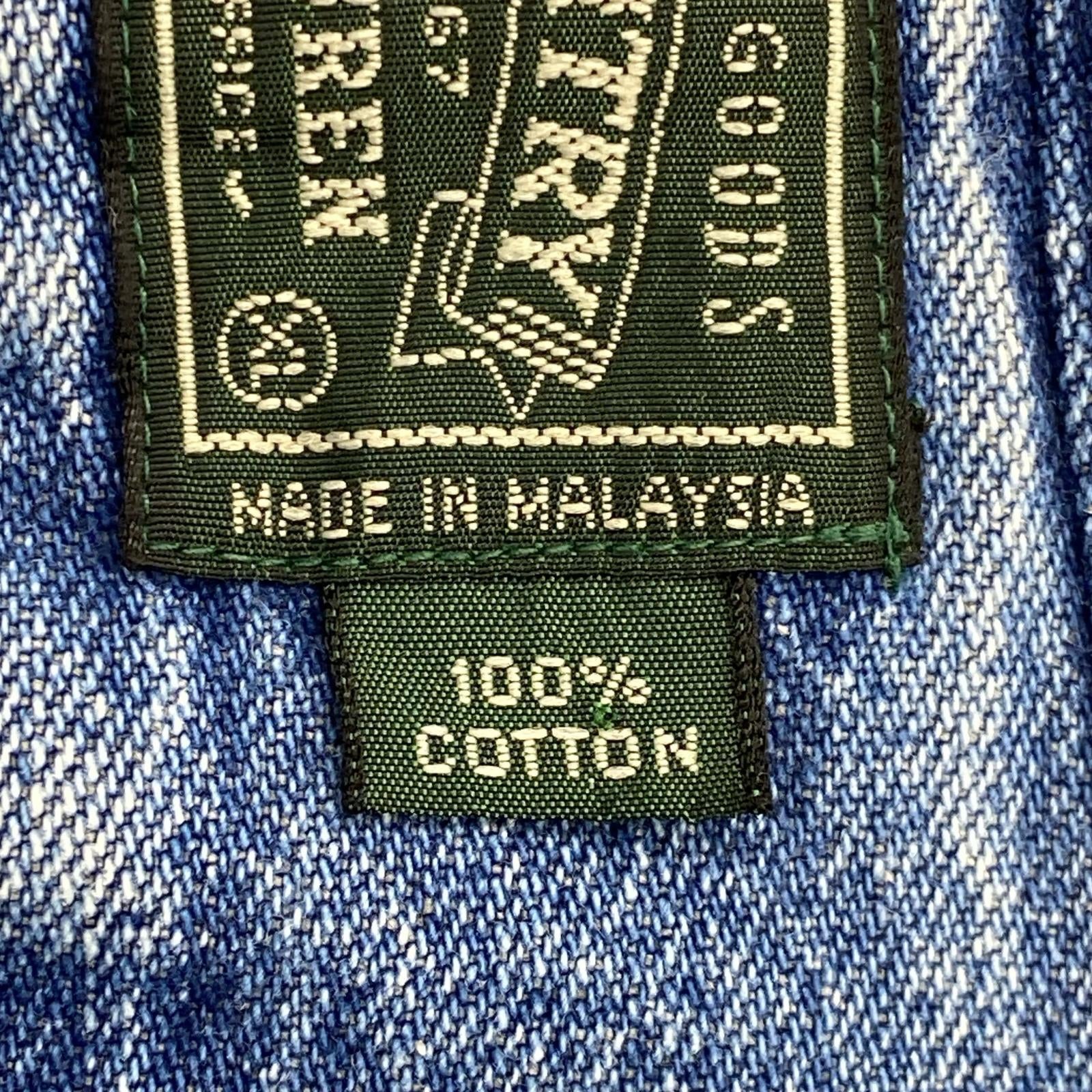 長袖シャツ ポロカントリー デニムシャツ XL ブルー