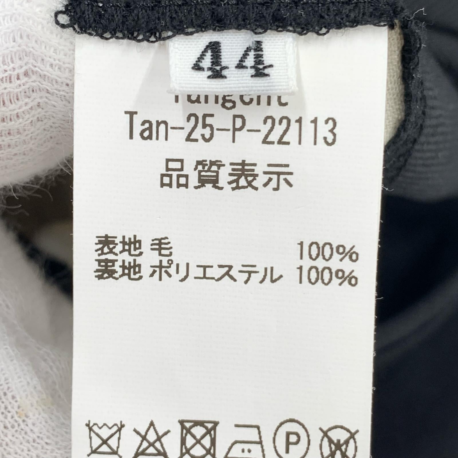 パンツ Tangent ウールツイルパンツ BLK 44 ブラック