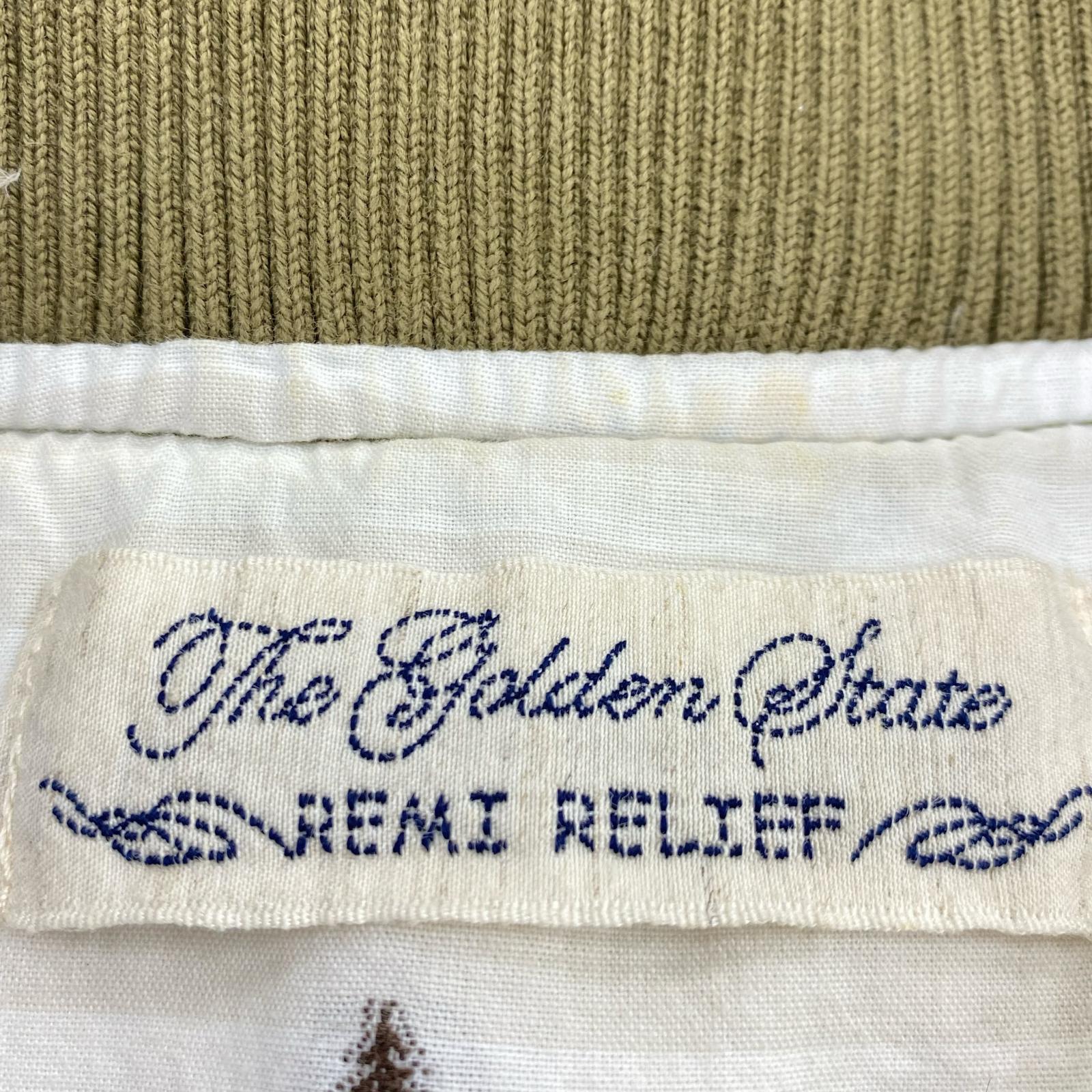 ジャケット REMI RELIEF BEAMS PLUS 別注キルティング ダウンシ カーキ