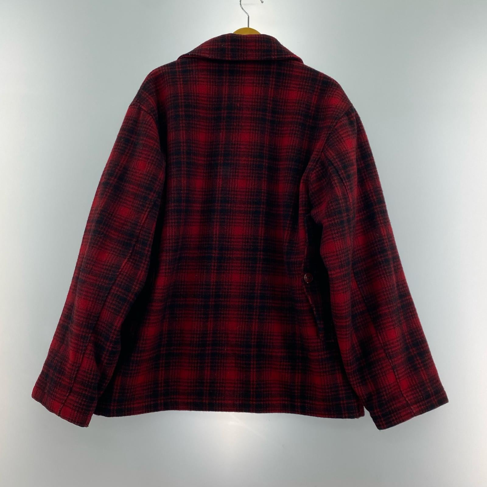 ジャケット ×LANDS' END/80s頃/USA製/マッキーノジャケット/RED M レッド