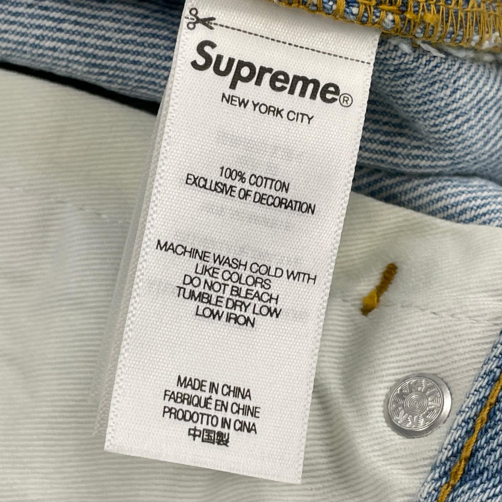 デニムパンツ Supreme 26SS Baggy Jean Washed Indigo バギーデニム 36 ブルー