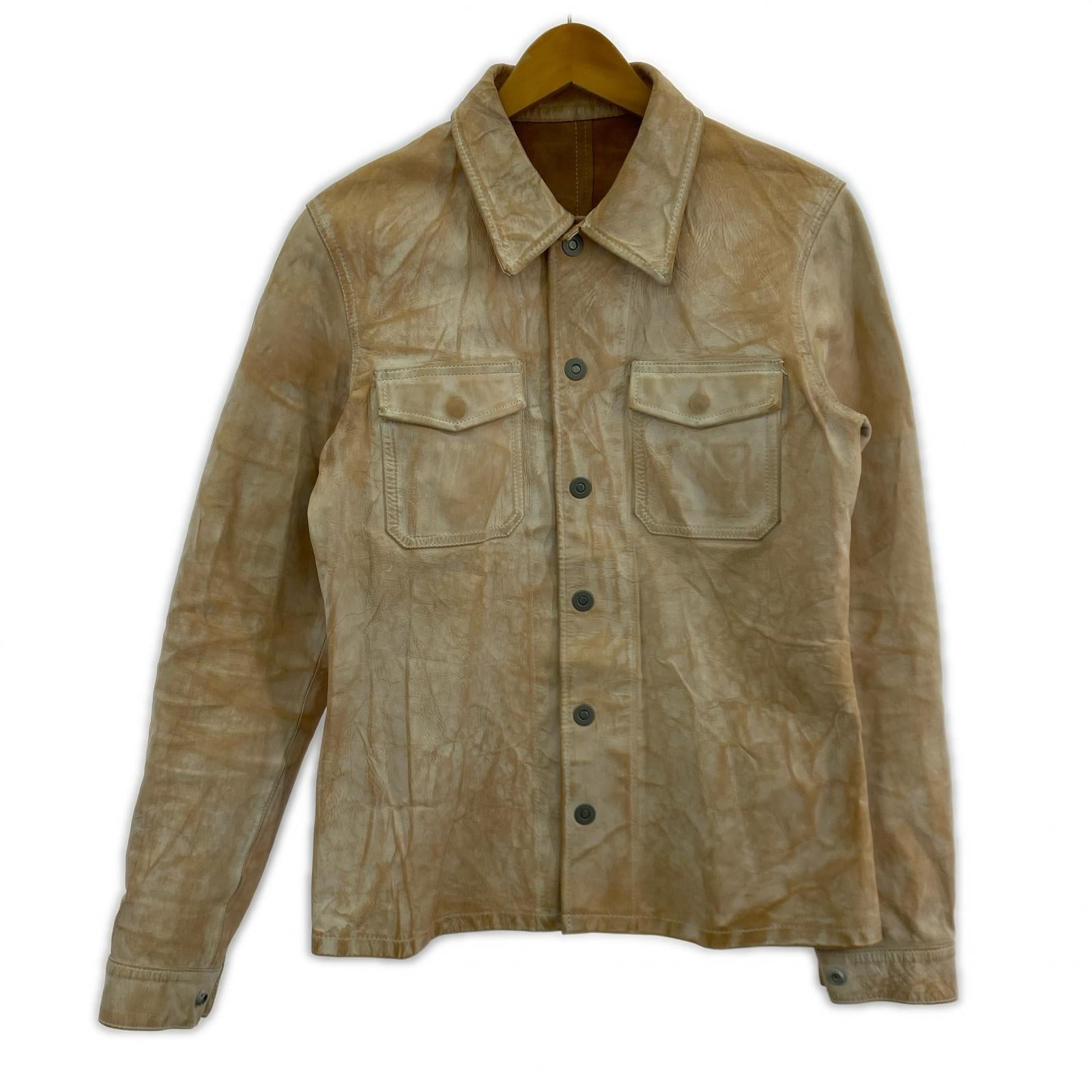 レザージャケット SHELL COW LEATHER JKT M M ブラウン