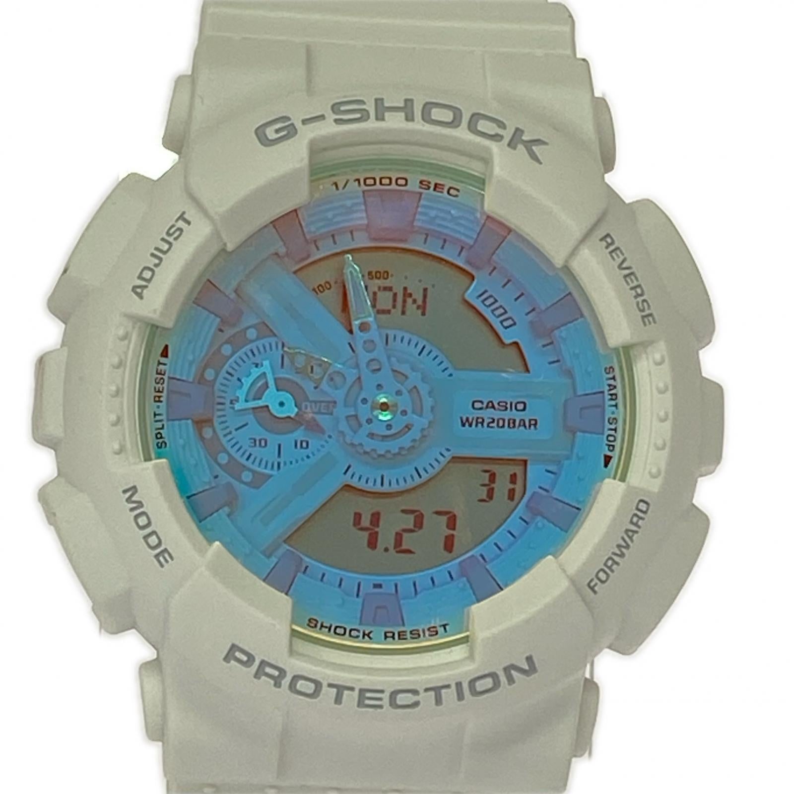 腕時計 GA-110TL ホワイト×ブルーグラデーション ホワイト