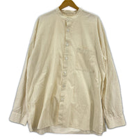 長袖シャツ TEKLA コラボ バンドカラーシャツ(XL) ストライプ