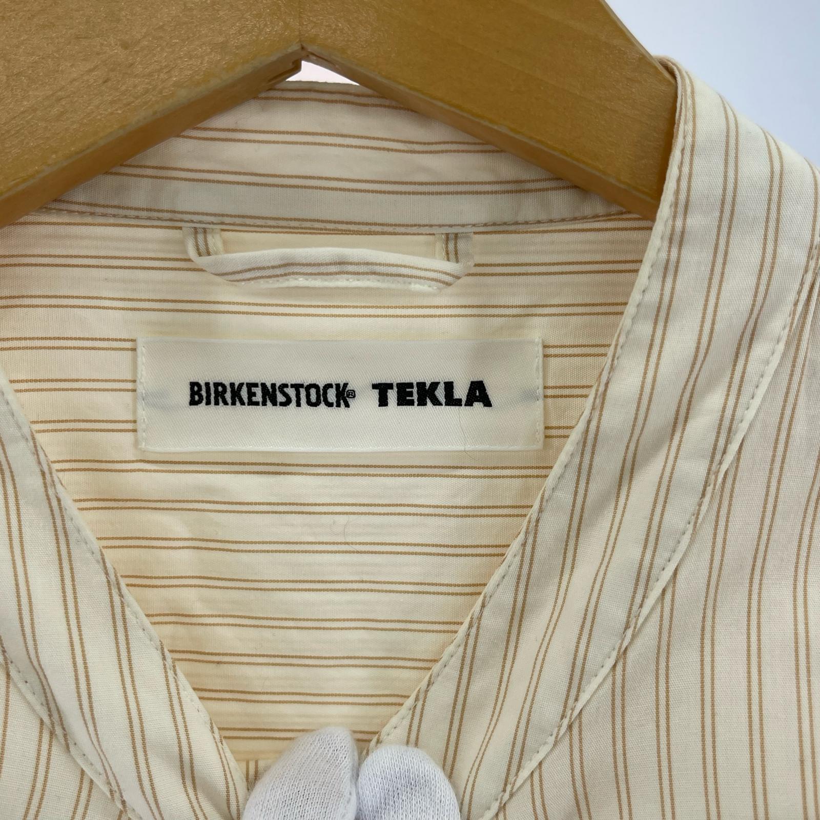 長袖シャツ TEKLA コラボ バンドカラーシャツ(XL) ストライプ