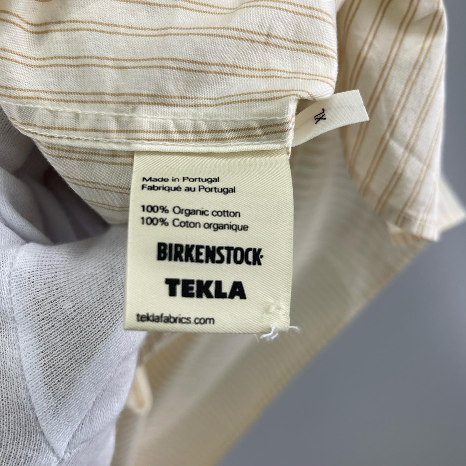 長袖シャツ TEKLA コラボ バンドカラーシャツ(XL) ストライプ