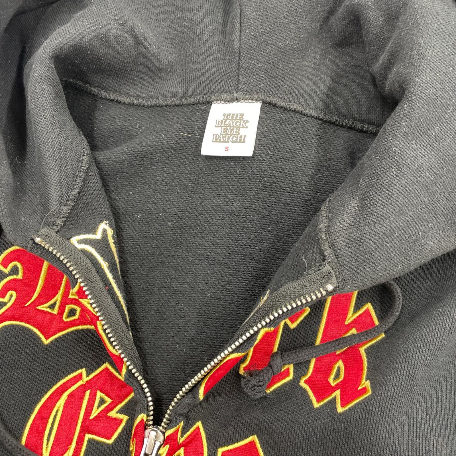 パーカー BLACK EYE PATCH STACKED OE LOGO ZIP HOODIE S 黒 S ブラック