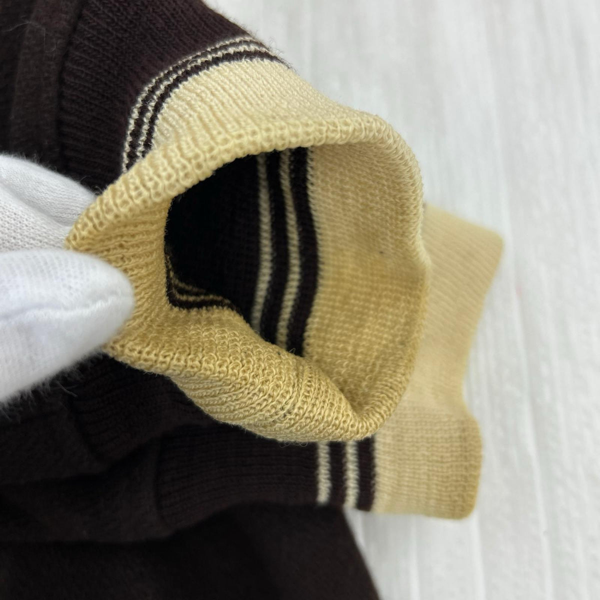ジャケット チェーン刺繍 メルトン スタジャン(M) ブラウン M ブラウン
