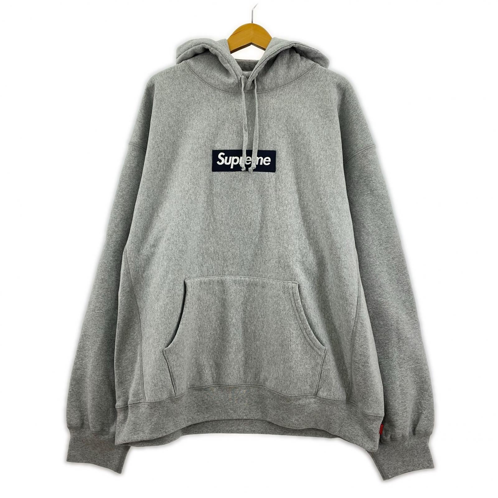 パーカー Supreme 25AW Box Logo Hooded Sweatshirt XXL グレー×ネイビー グレー
