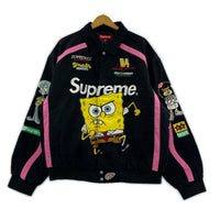 ジャケット Supreme×SpongeBob 25SS SquarePants Jeff Hamilton Racing Jacket XL 黒 ブラック