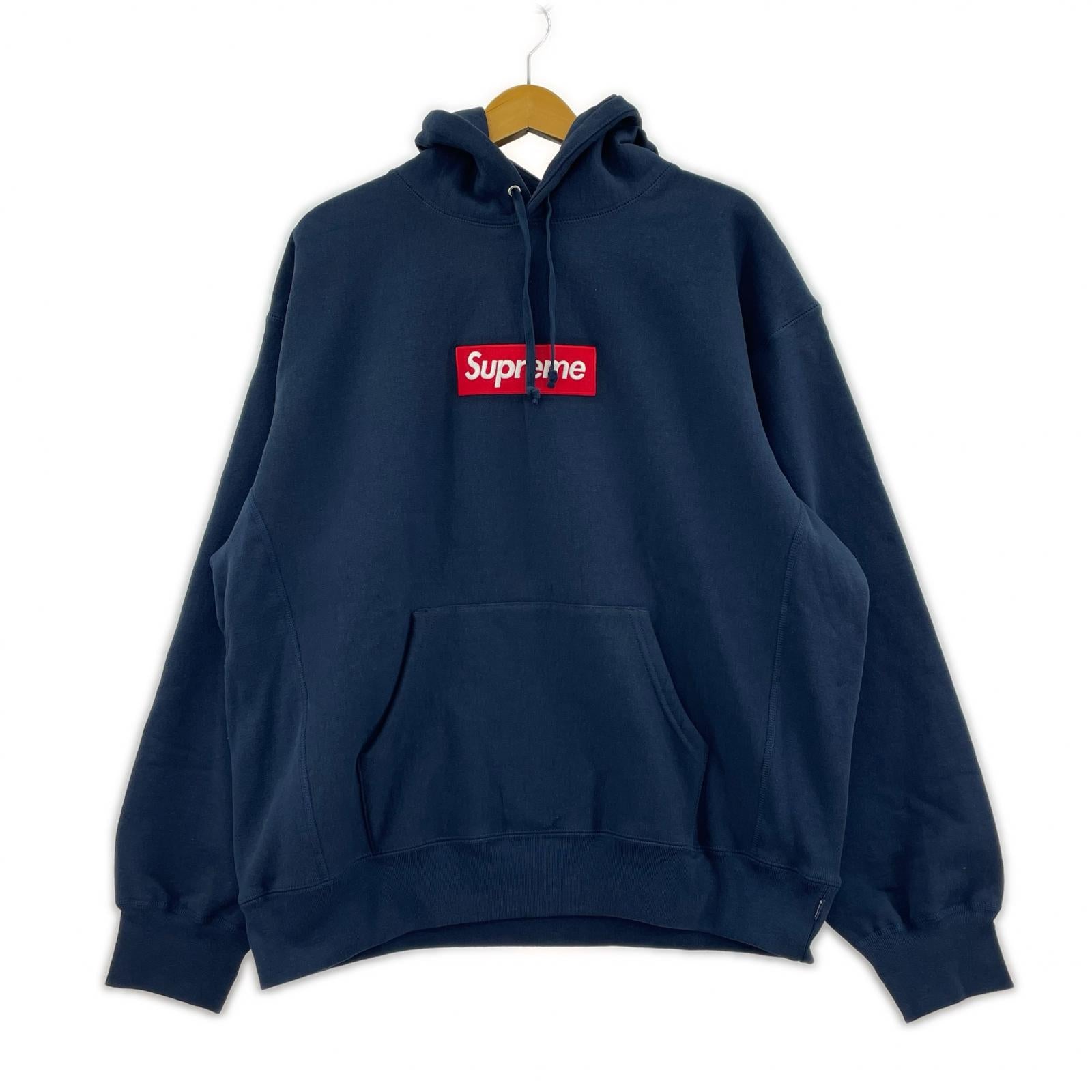 パーカー Supreme 24AW Box Logo Hooded Sweatshirt Navy L ネイビー×レッド L ネイビー
