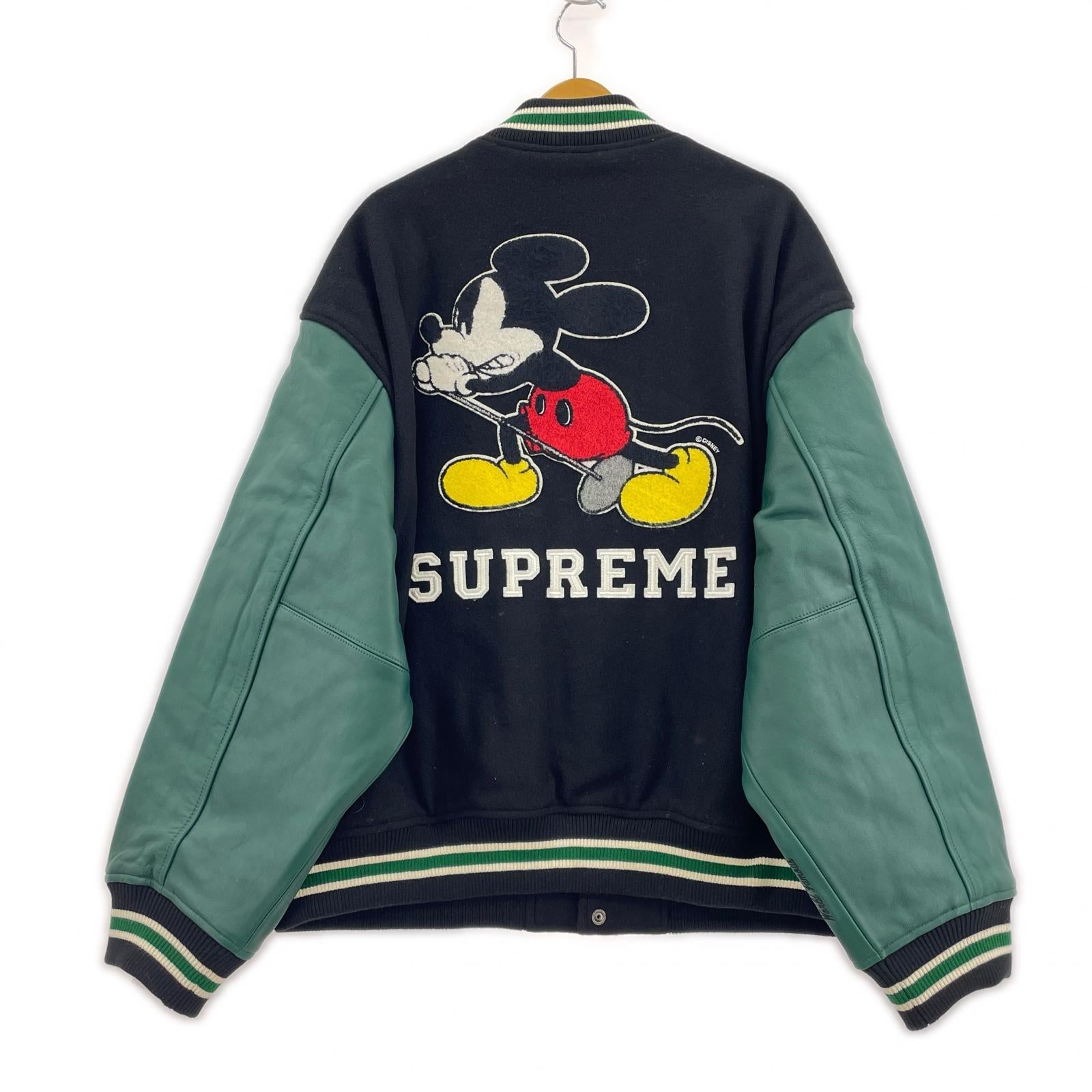 ジャケット Supreme×Number (N)ine×Mickey Mouse 25AW Varsity Jacket Black XXL 黒 ブラック