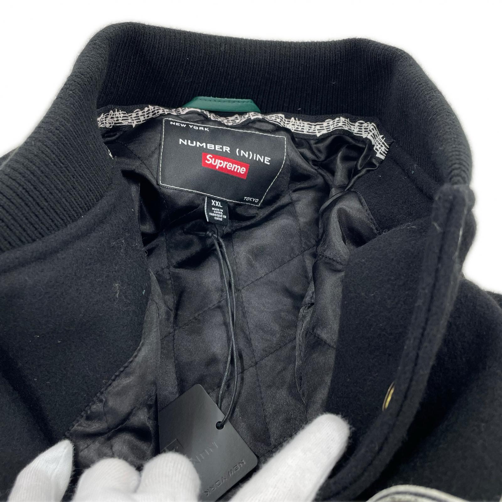 ジャケット Supreme×Number (N)ine×Mickey Mouse 25AW Varsity Jacket Black XXL 黒 ブラック