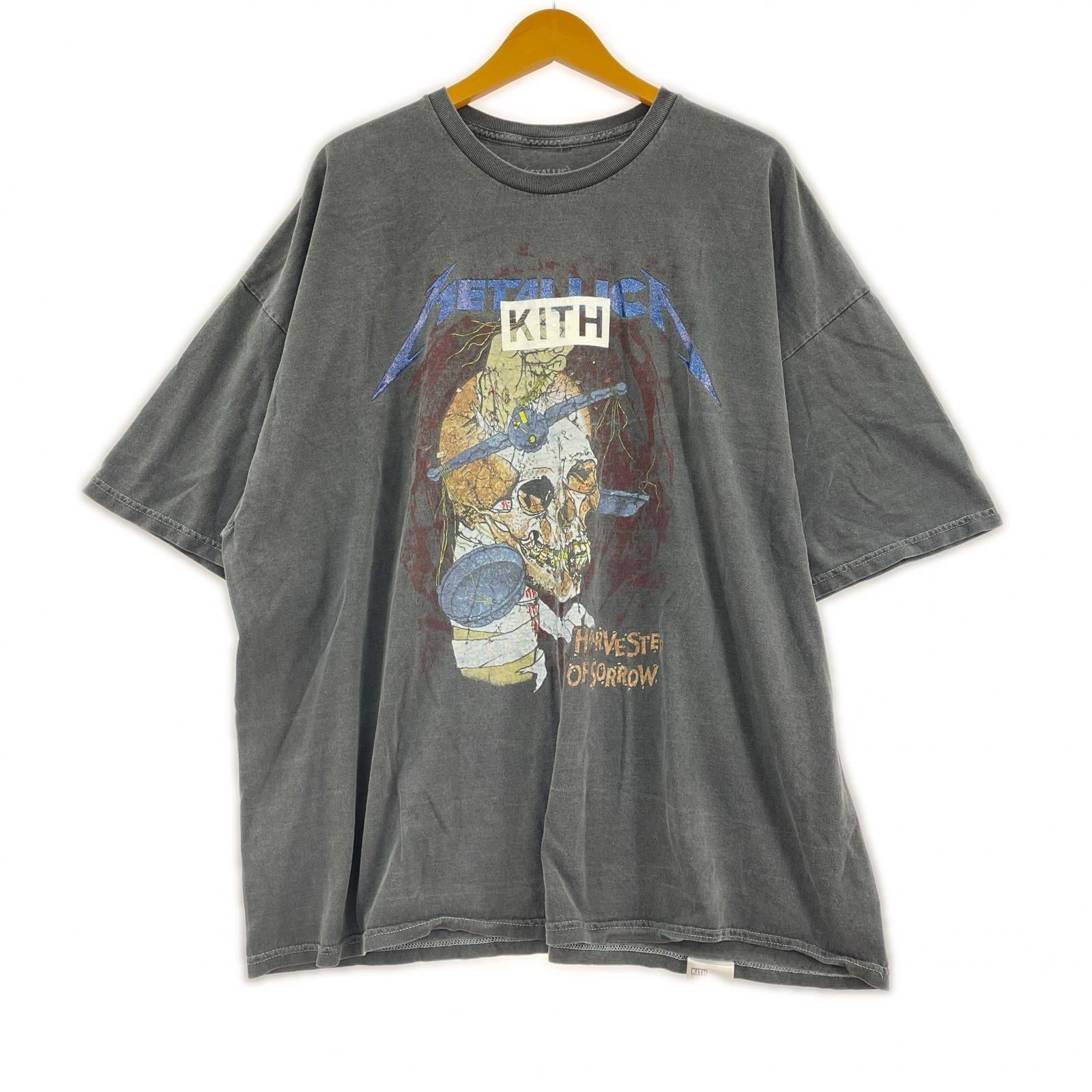 半袖Tシャツ KITH VINTAGE METALLICA PUSHEAD 2025 Tee L/XL フェードブラック ブラック