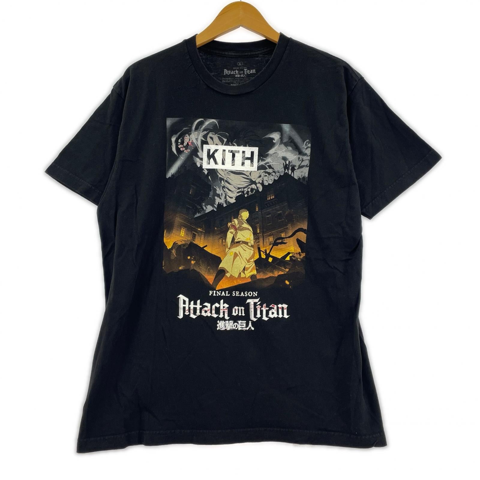 半袖Tシャツ KITH VINTAGE 進撃の巨人 2025 Tee L 黒 L ブラック