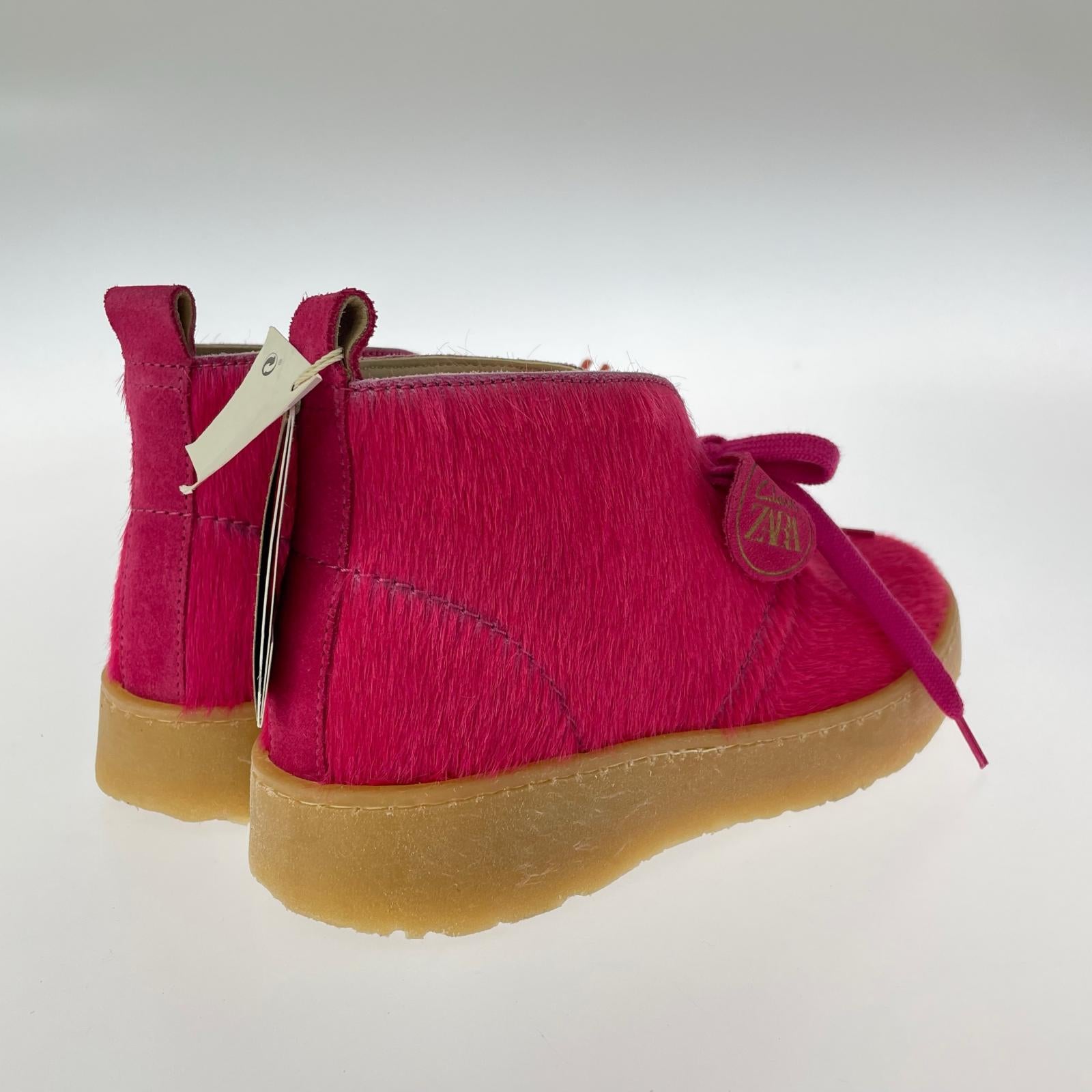 ブーツ ×CLARKS ピンクハラコ (23) ピンク