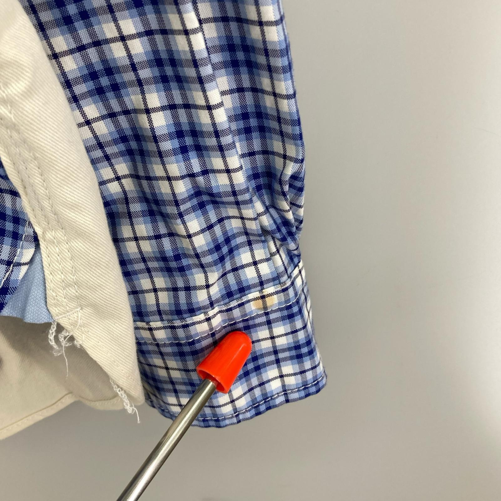 長袖シャツ JUNYA WATANABE COMME des GARCONS 切替デザイン エルボーパッチチェックシャツ S ブルー系 S