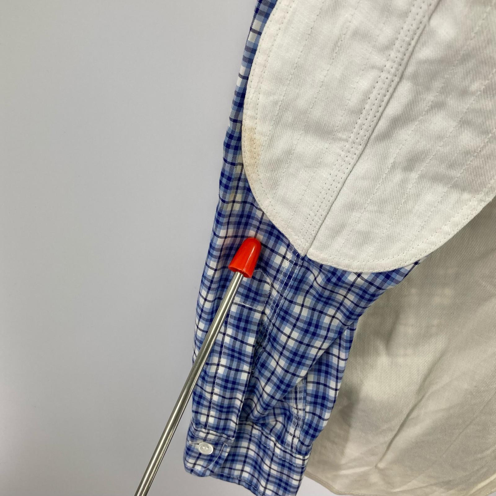 長袖シャツ JUNYA WATANABE COMME des GARCONS 切替デザイン エルボーパッチチェックシャツ S ブルー系 S