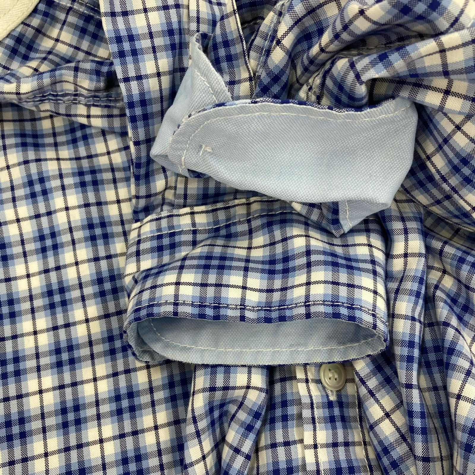 長袖シャツ JUNYA WATANABE COMME des GARCONS 切替デザイン エルボーパッチチェックシャツ S ブルー系 S