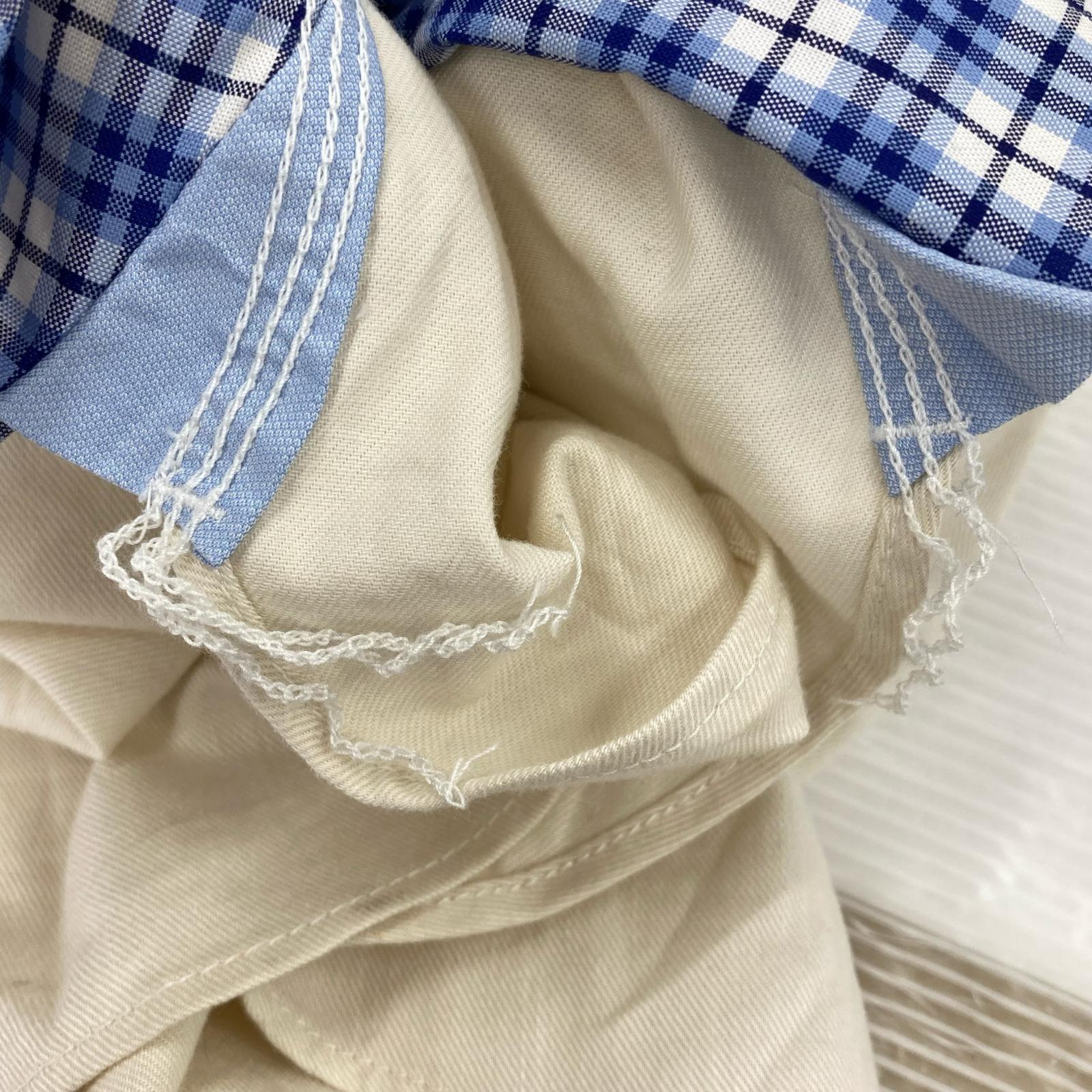 長袖シャツ JUNYA WATANABE COMME des GARCONS 切替デザイン エルボーパッチチェックシャツ S ブルー系 S