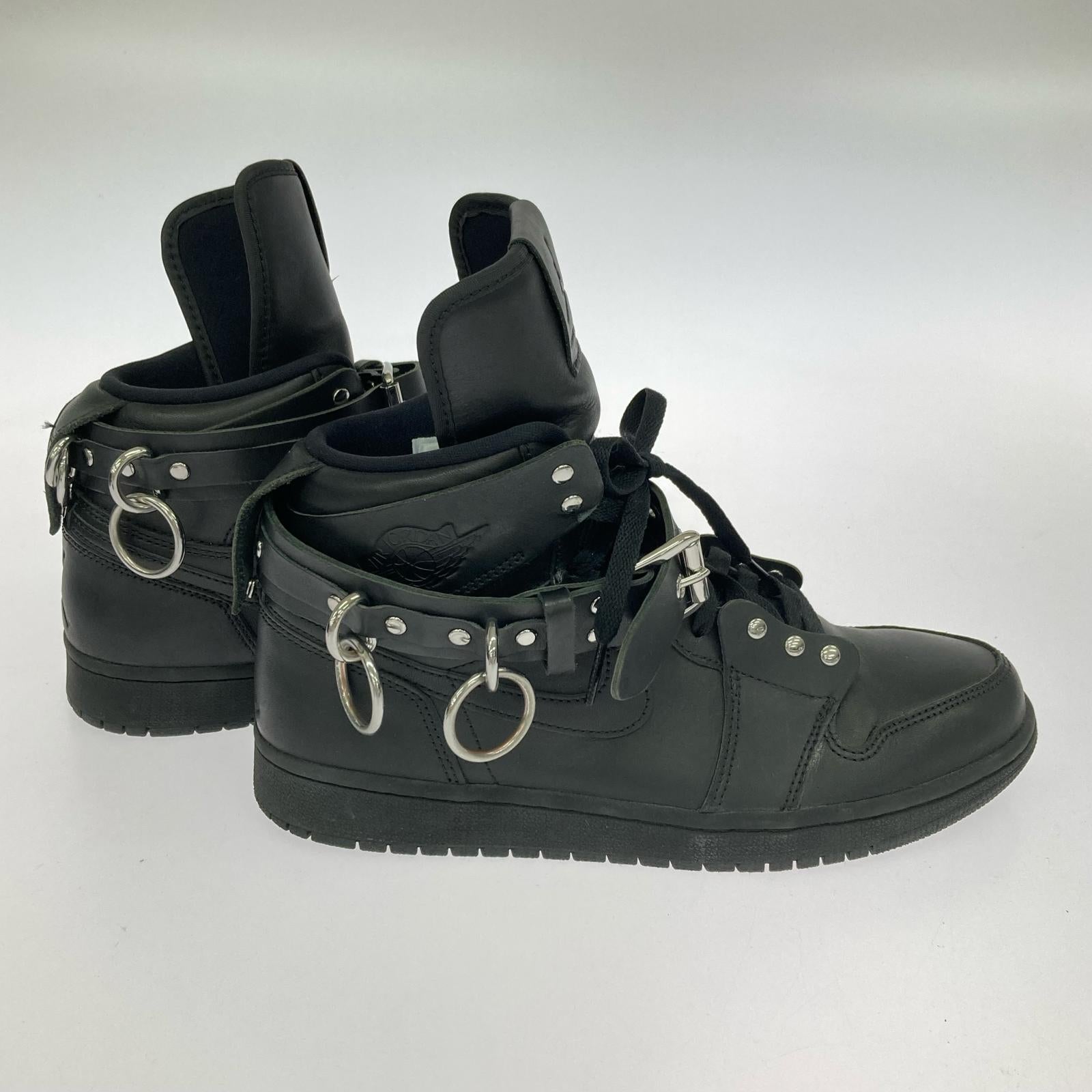 スニーカー COMME des GARCONS HOMME PLUS×NIKE AIR JORDAN 1 HI STRAP SP-C スニーカー 27.0 ブラック 27cm (US9 UK8 1/2 EU44) ブラック