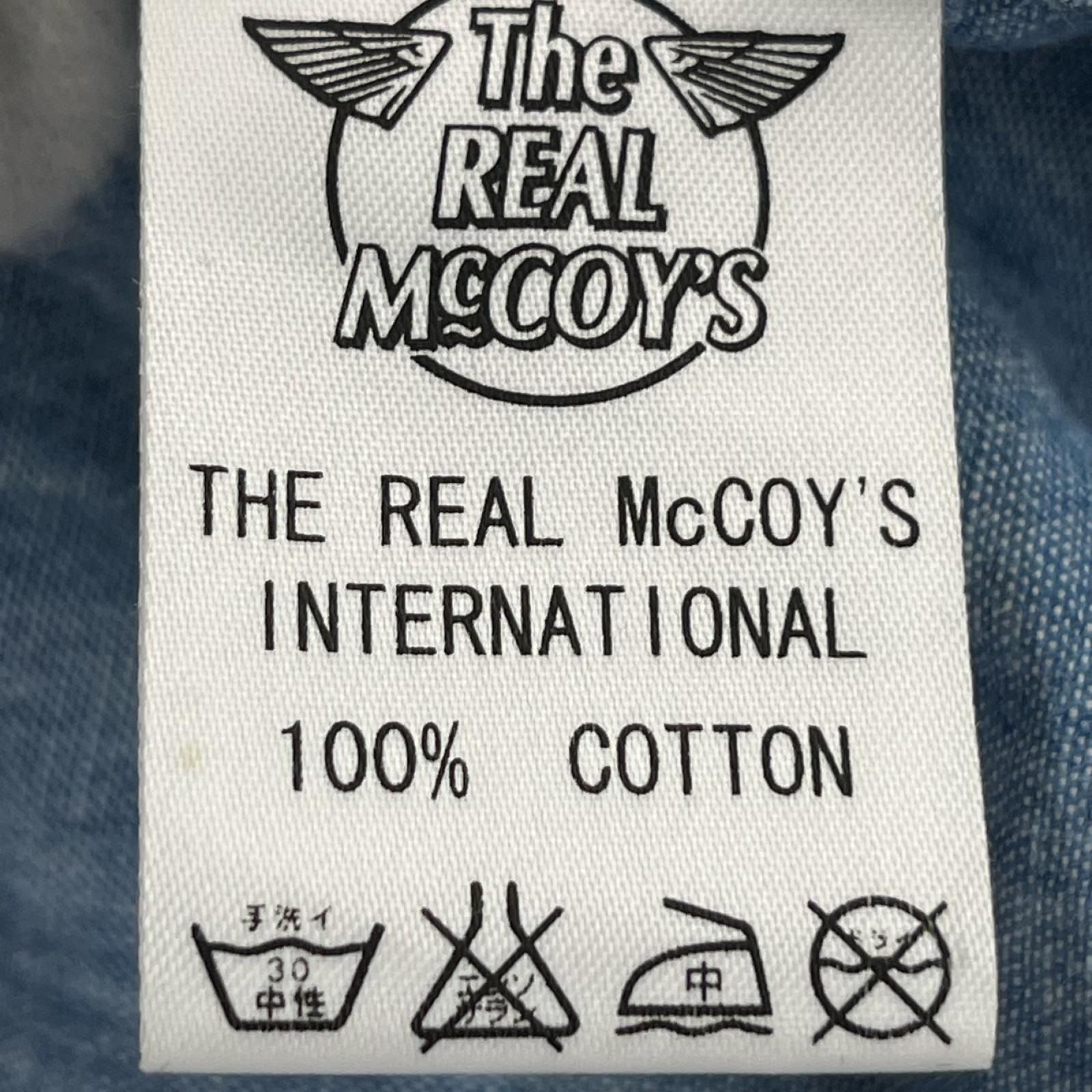 半袖シャツ REAL McCOY’S UNIFORMS/シャンブレー/USN/水色 ブルー