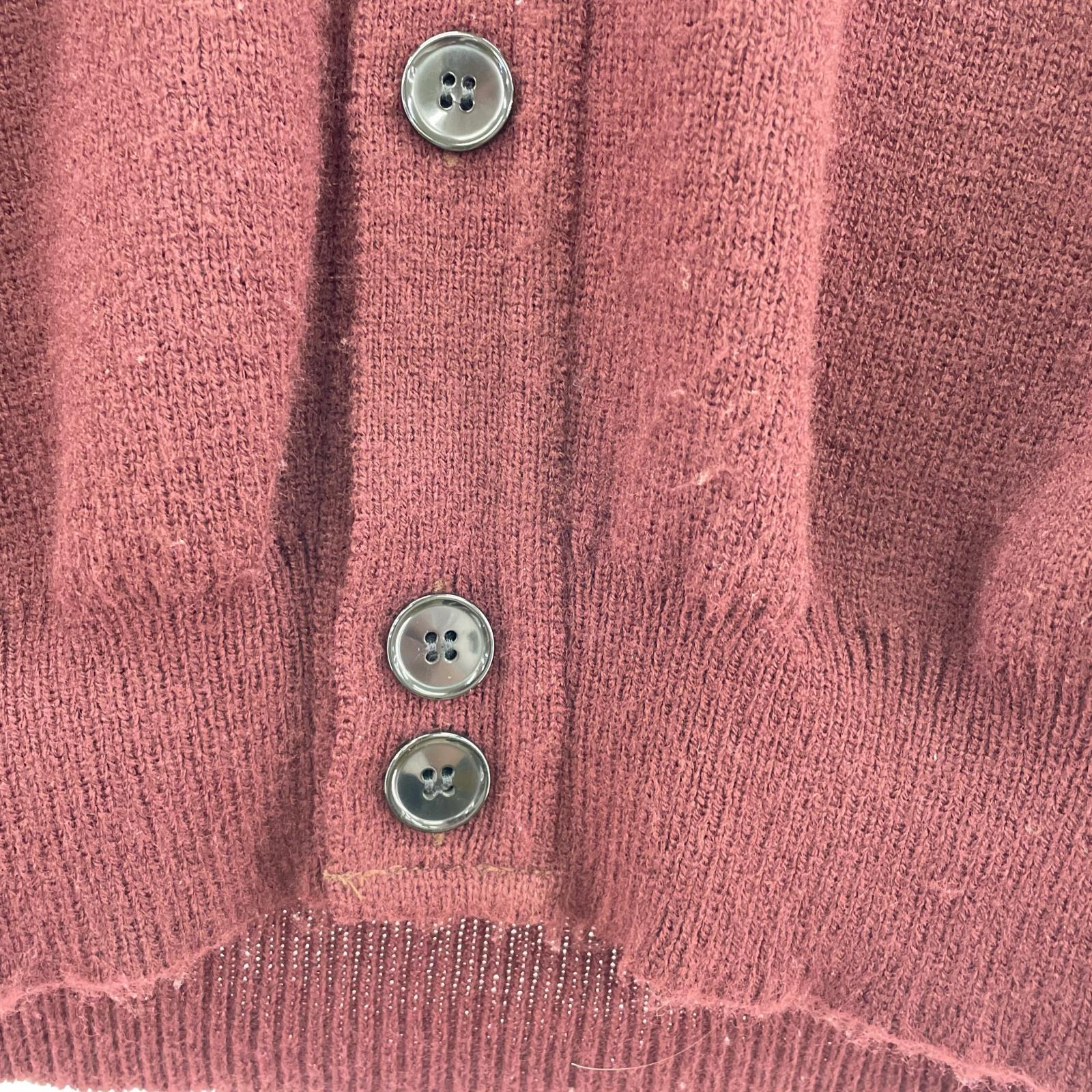 カーディガン ×Lochaven Of Scotland バックプリント XL ワインレッド