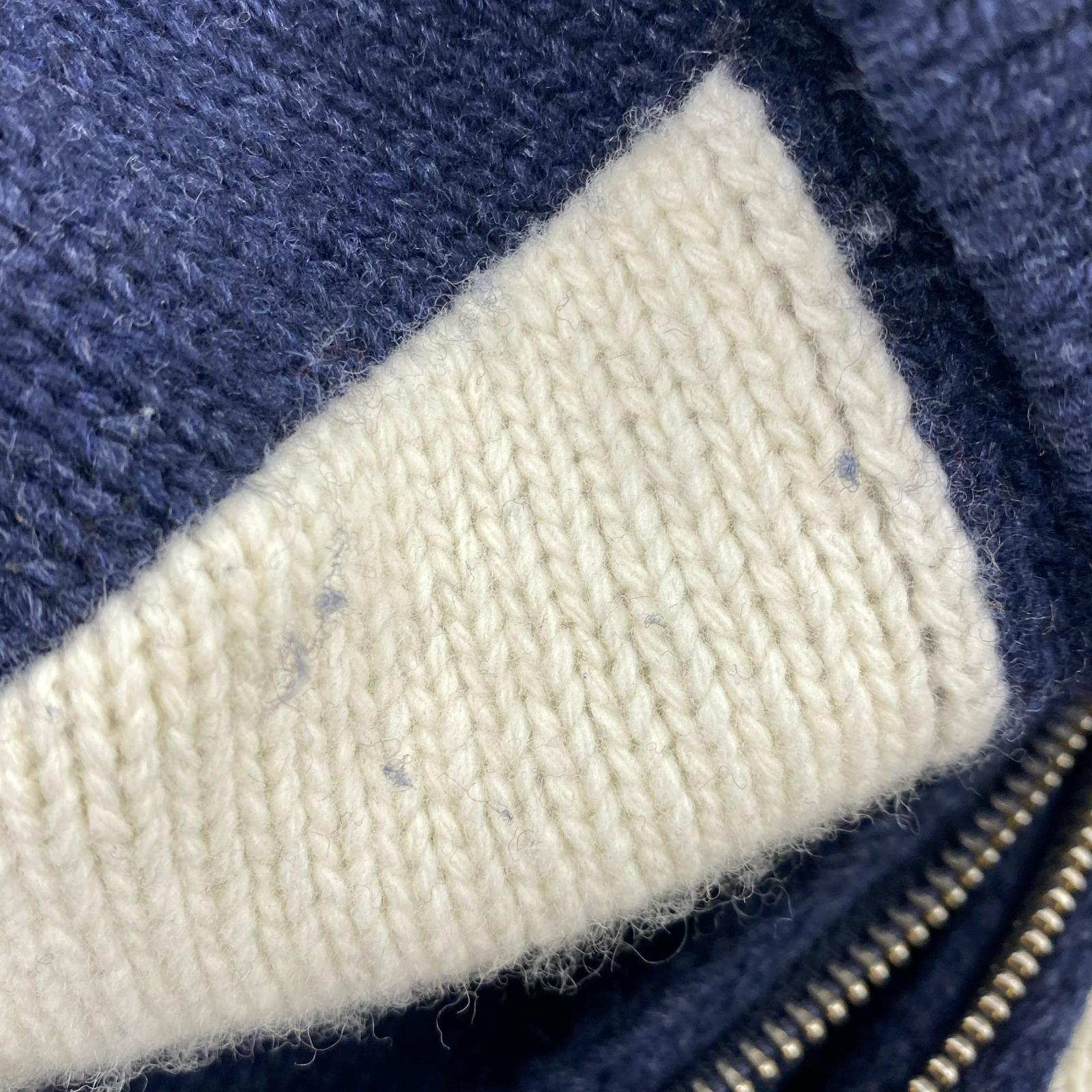 ブルゾン AW25-257C/ジップカーディガン/紺白/2XL
