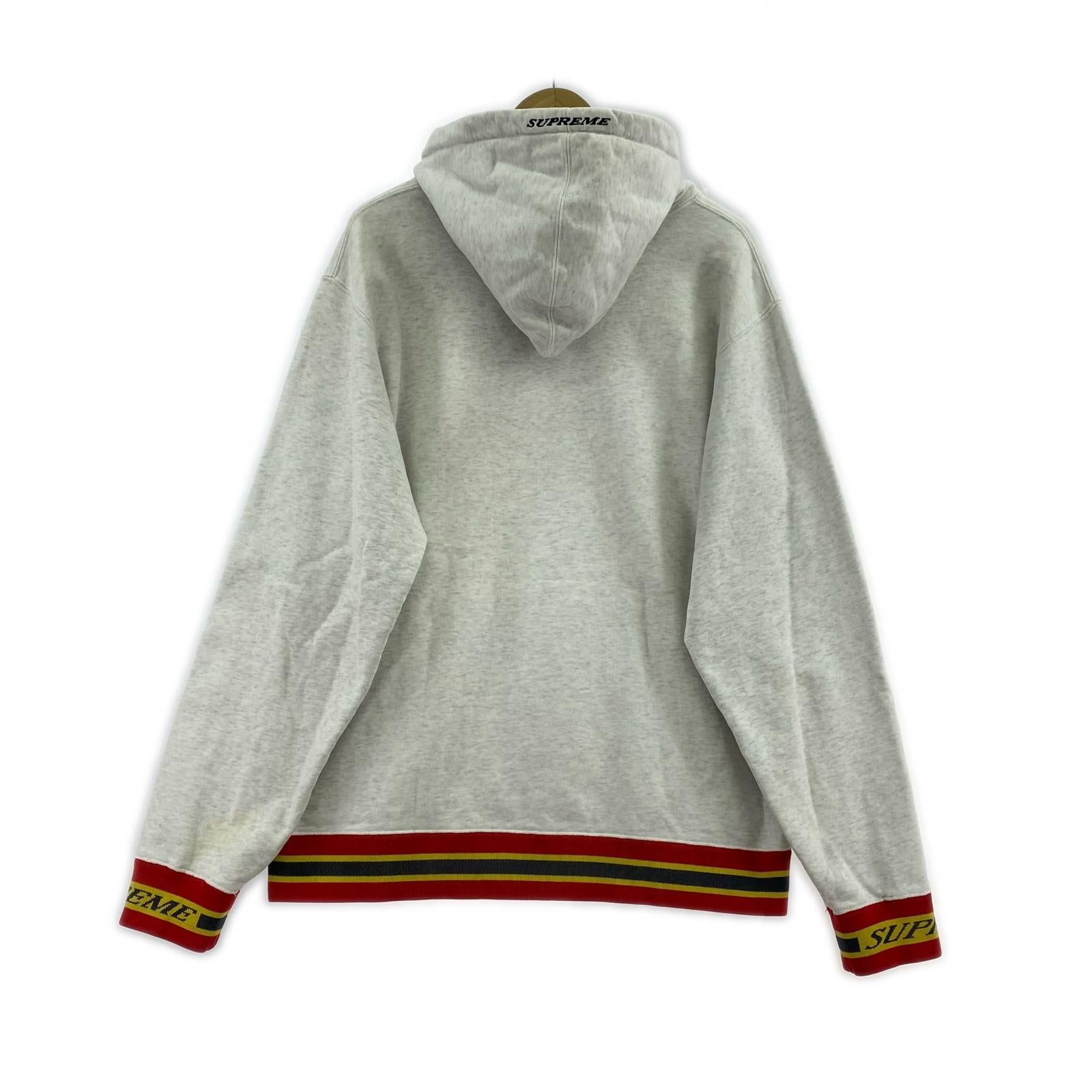 パーカー Striped Rib Hooded L グレー L グレー