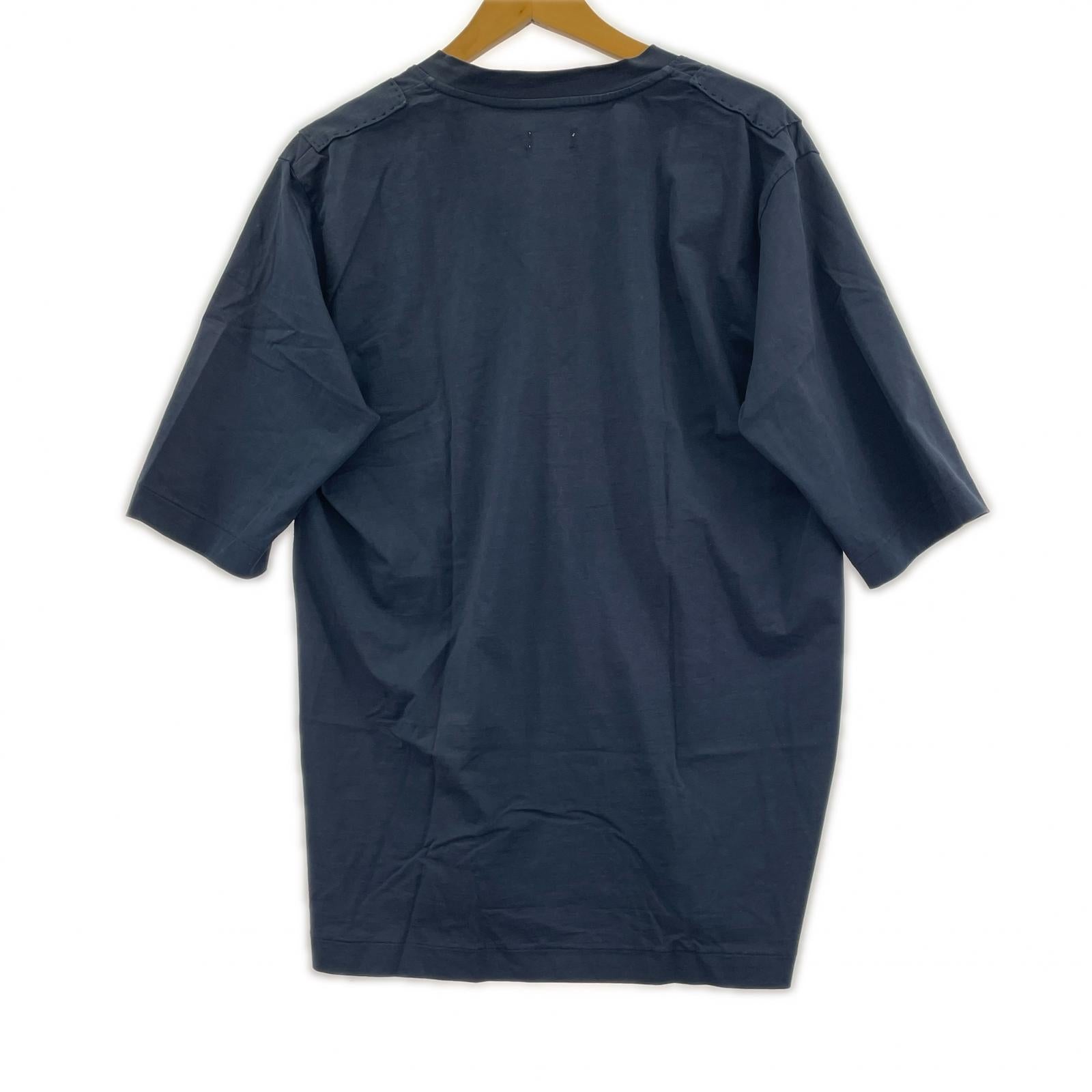 半袖Tシャツ コットン パッチワーク T/3/ネイビー/MTK4103-0803