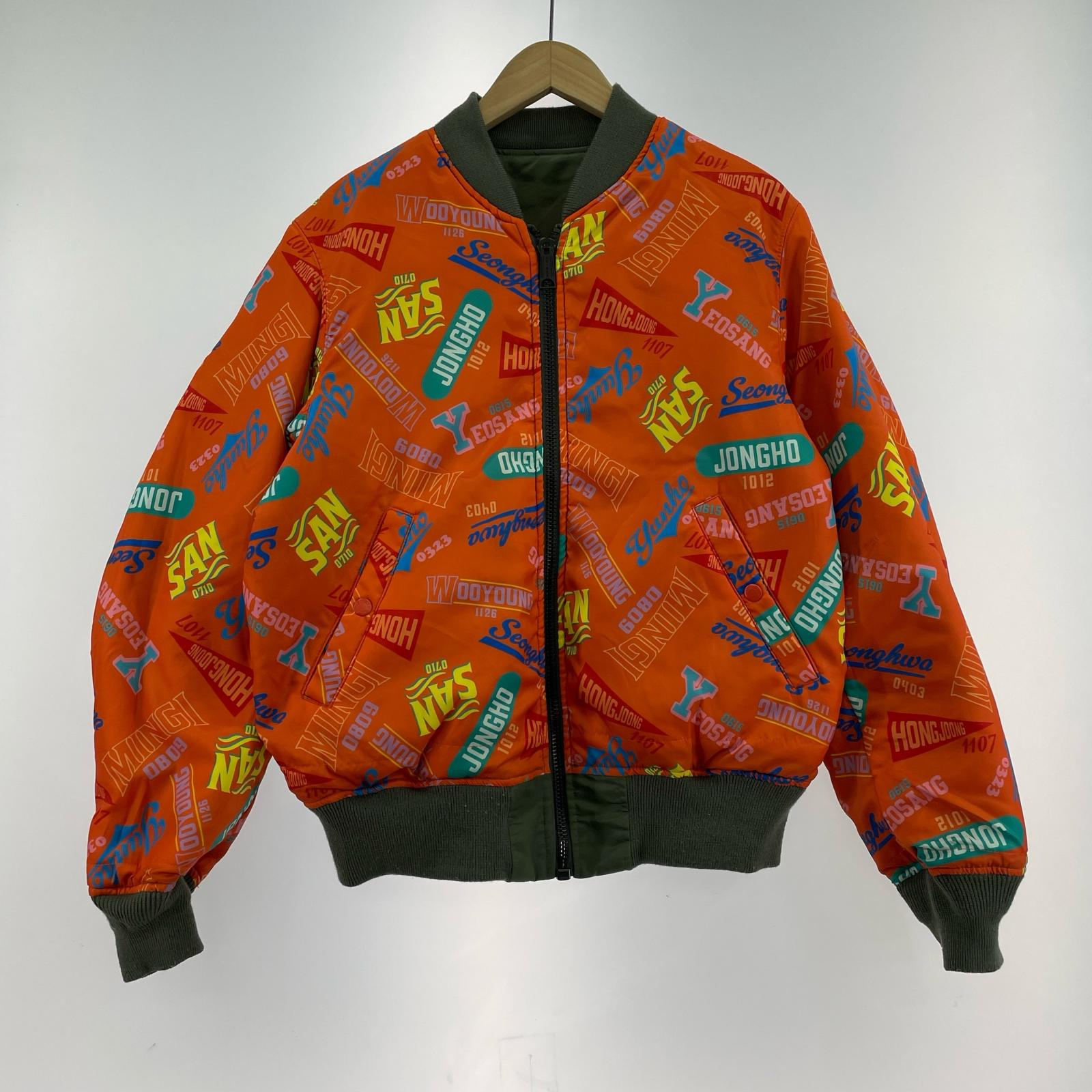 ジャケット × ATEEZ REVERSIBLE MA-1 リバーシブル カーキ (L) L カーキ