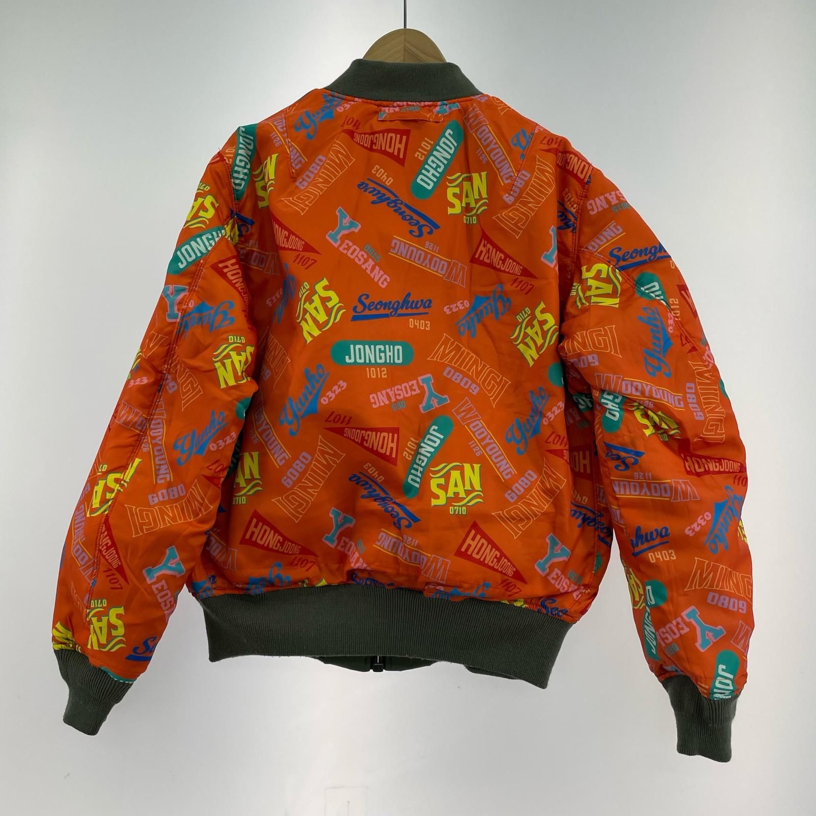 ジャケット × ATEEZ REVERSIBLE MA-1 リバーシブル カーキ (L) L カーキ