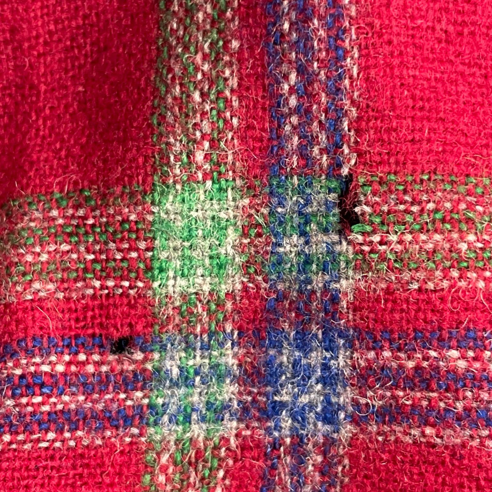 長袖シャツ Van Heusen 50s~ ウールオープンカラーシャツ M レッド