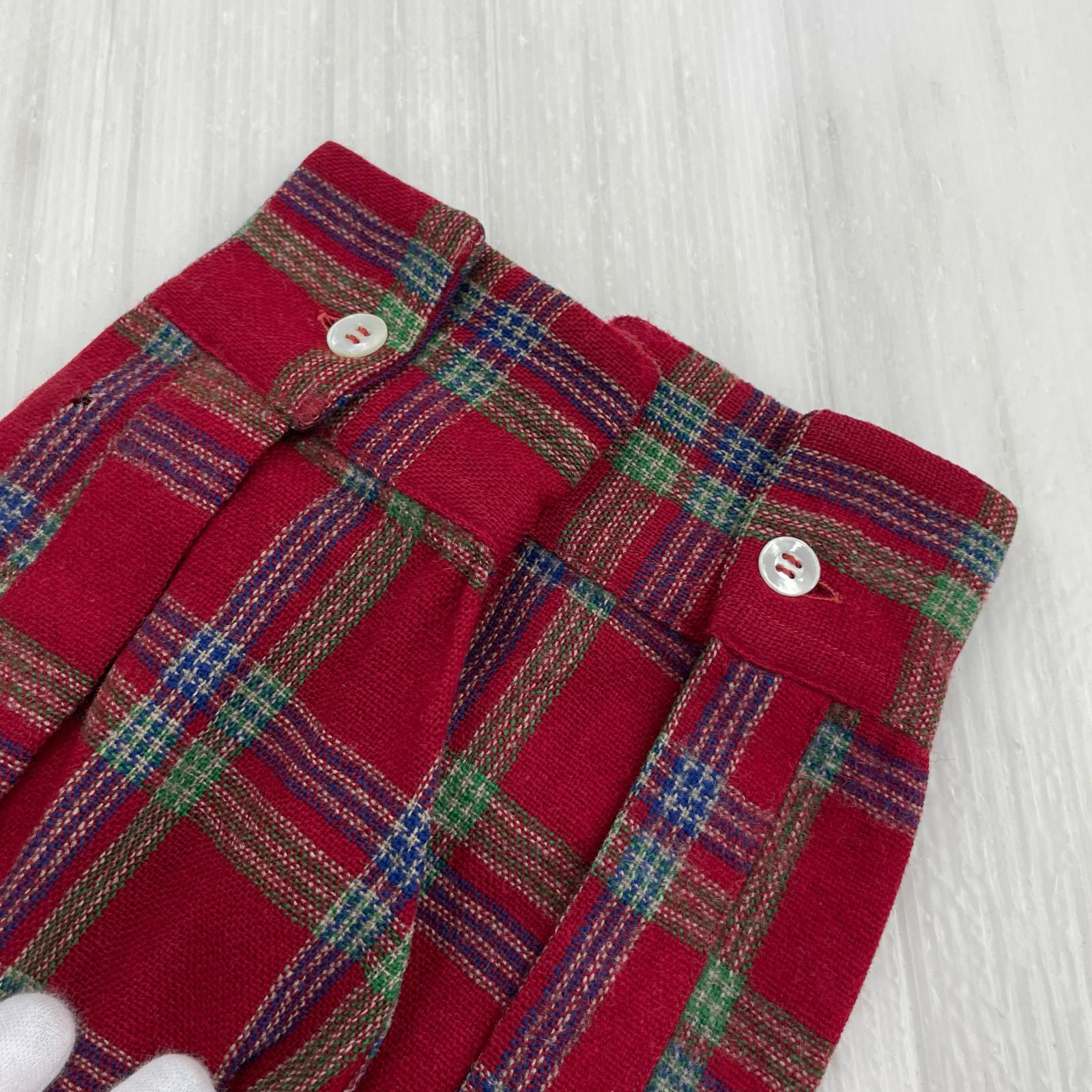 長袖シャツ Van Heusen 50s~ ウールオープンカラーシャツ M レッド