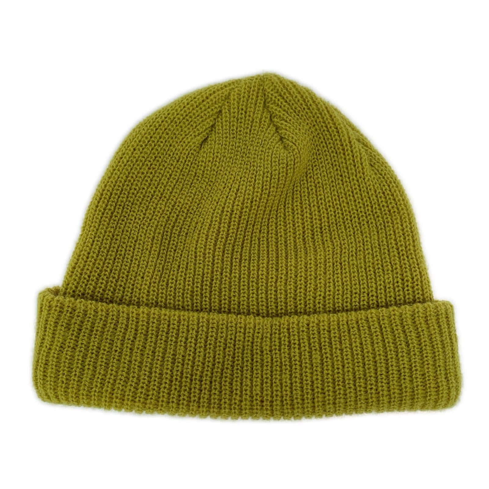 ニットキャップ Basic Cuff Beanie イエロー