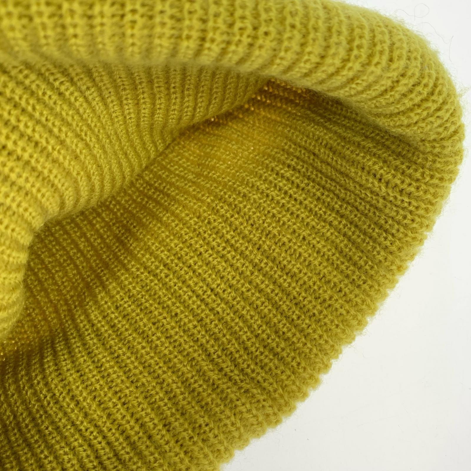 ニットキャップ Basic Cuff Beanie イエロー
