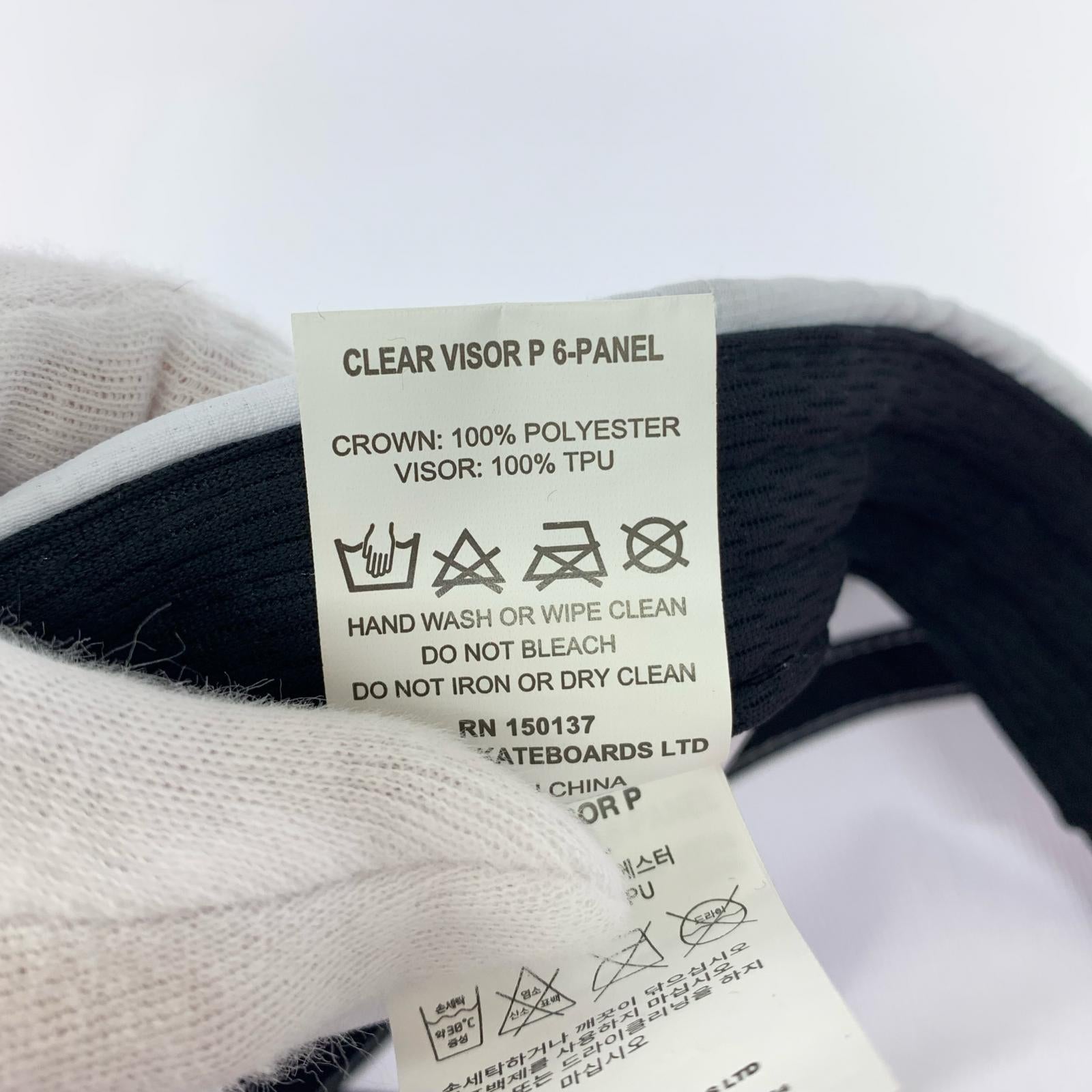 キャップ PALACE Skateboards CLEAR VISOR P 6-PANEL CAP 白 ホワイト