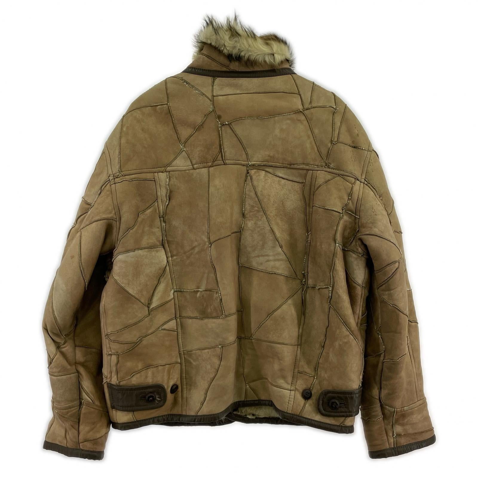 レザージャケット URBAN HILLS パッチワークレザージャケット ブラウン