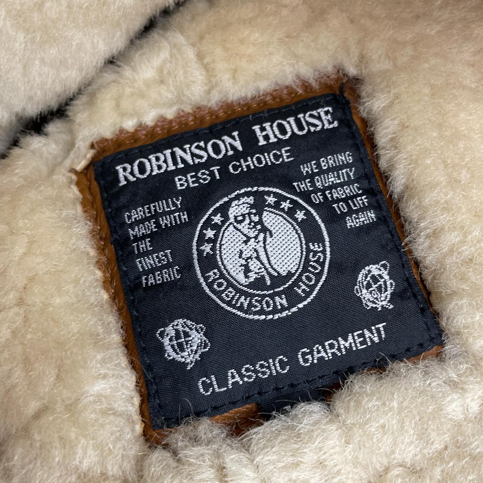 レザージャケット ROBINSON HOUSE ムートンジャケット L L ブラウン