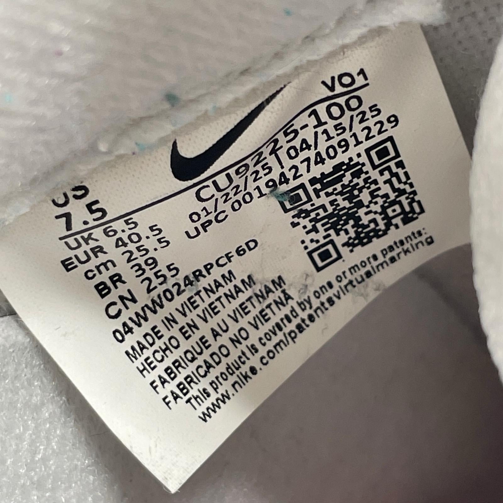 スニーカー NIKE×Supreme Air Force 1 Low WHT 25.5 25.5cm (US7 1/2 UK7 EU41) ホワイト