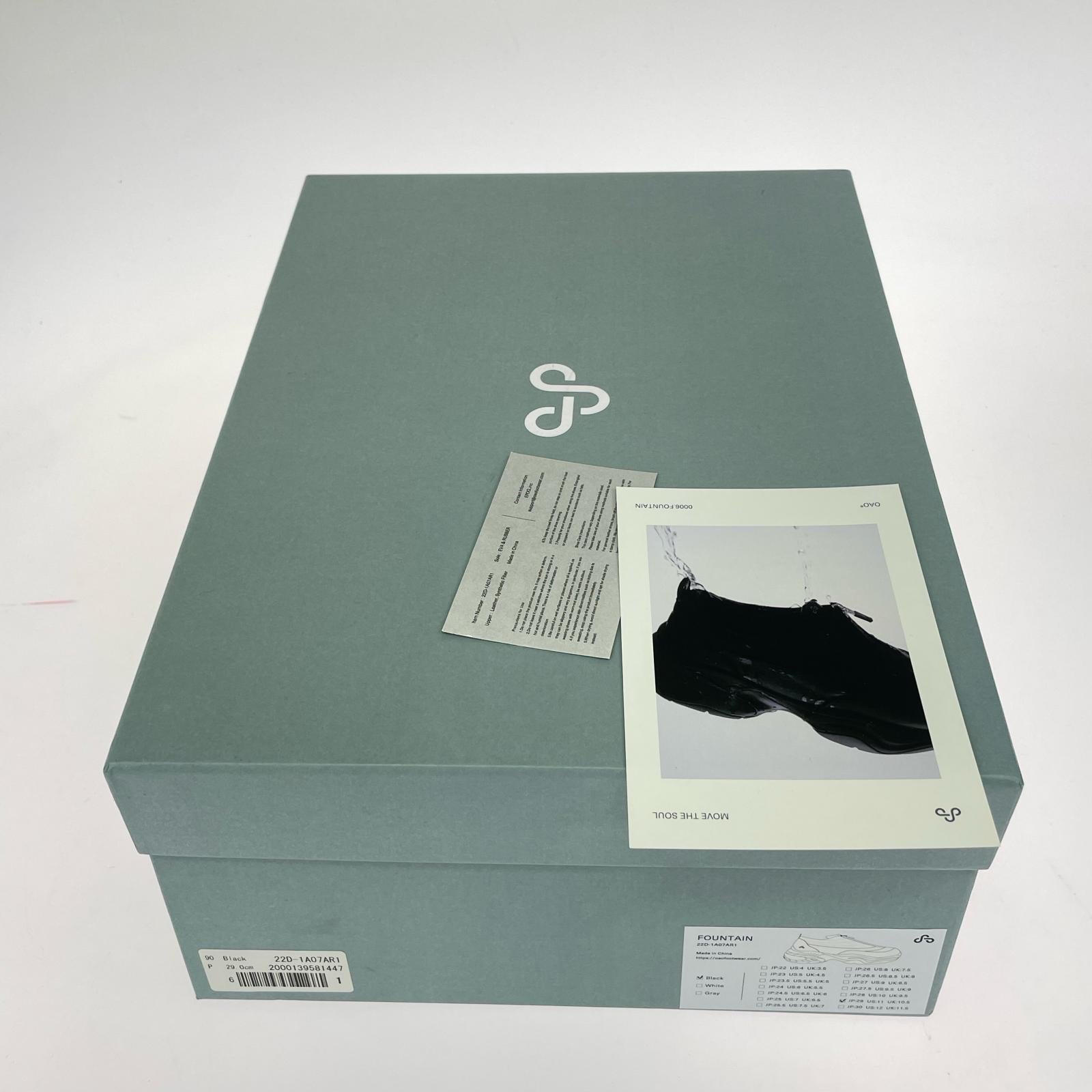 スニーカー oao FOUNTAIN 黒 (29.0) 29cm (US11 UK10 1/2 EU48) ブラック