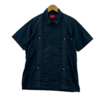 半袖シャツ 15SS Zip Front Guayabera Shirt(S) S ネイビー