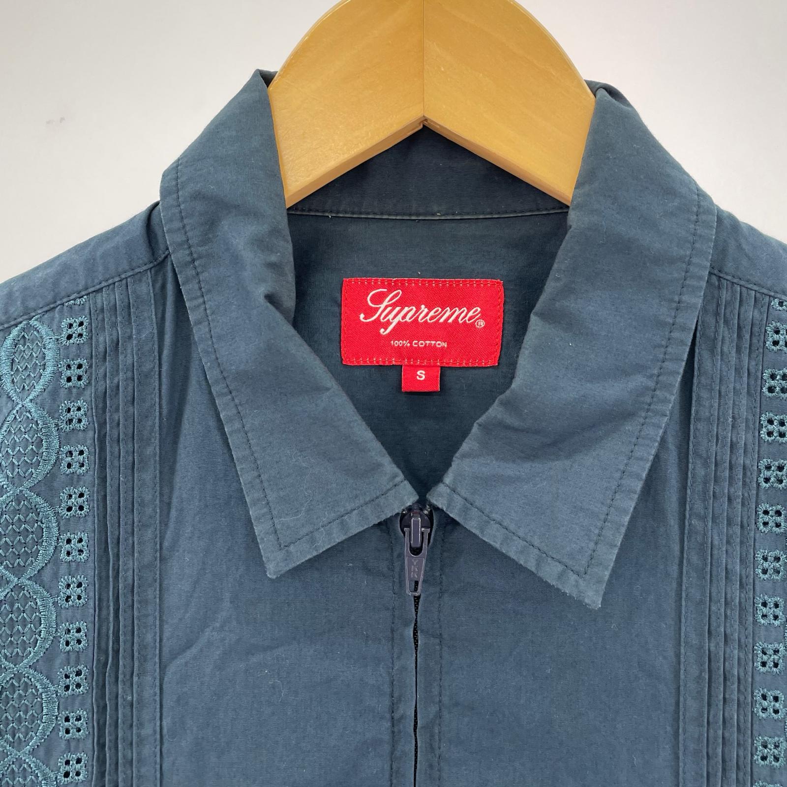 半袖シャツ 15SS Zip Front Guayabera Shirt(S) S ネイビー
